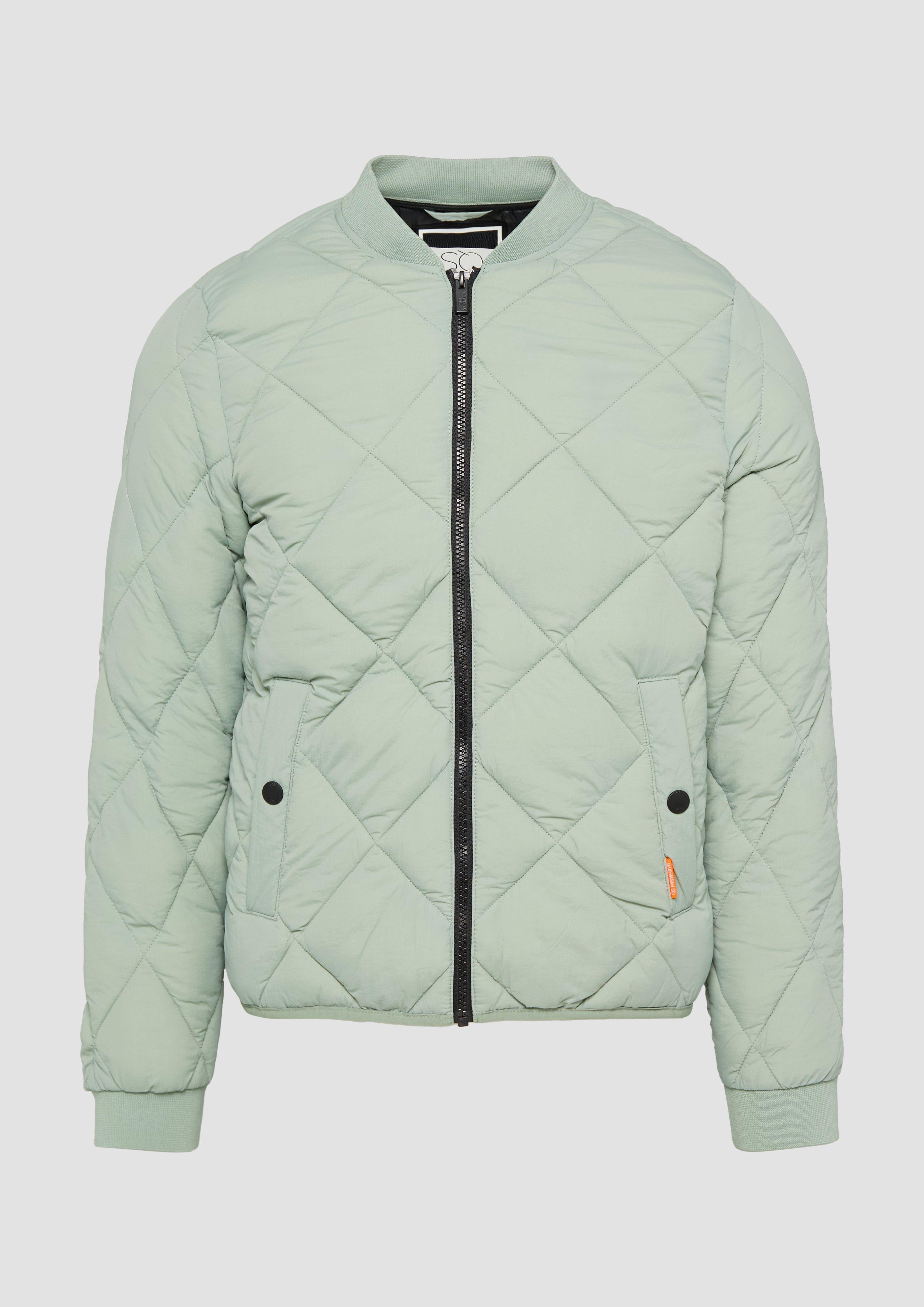 QS - Stepp-Blouson mit Stehkragen, Herren, grün