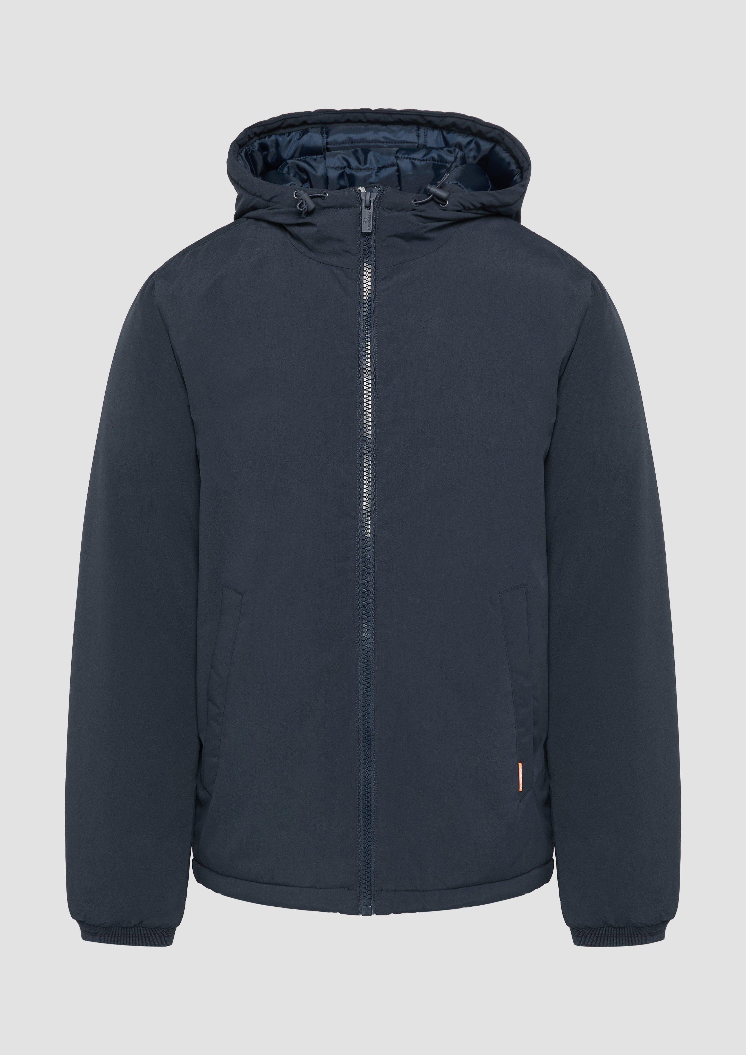 QS - Winterjacke mit Kapuze, Herren, blau