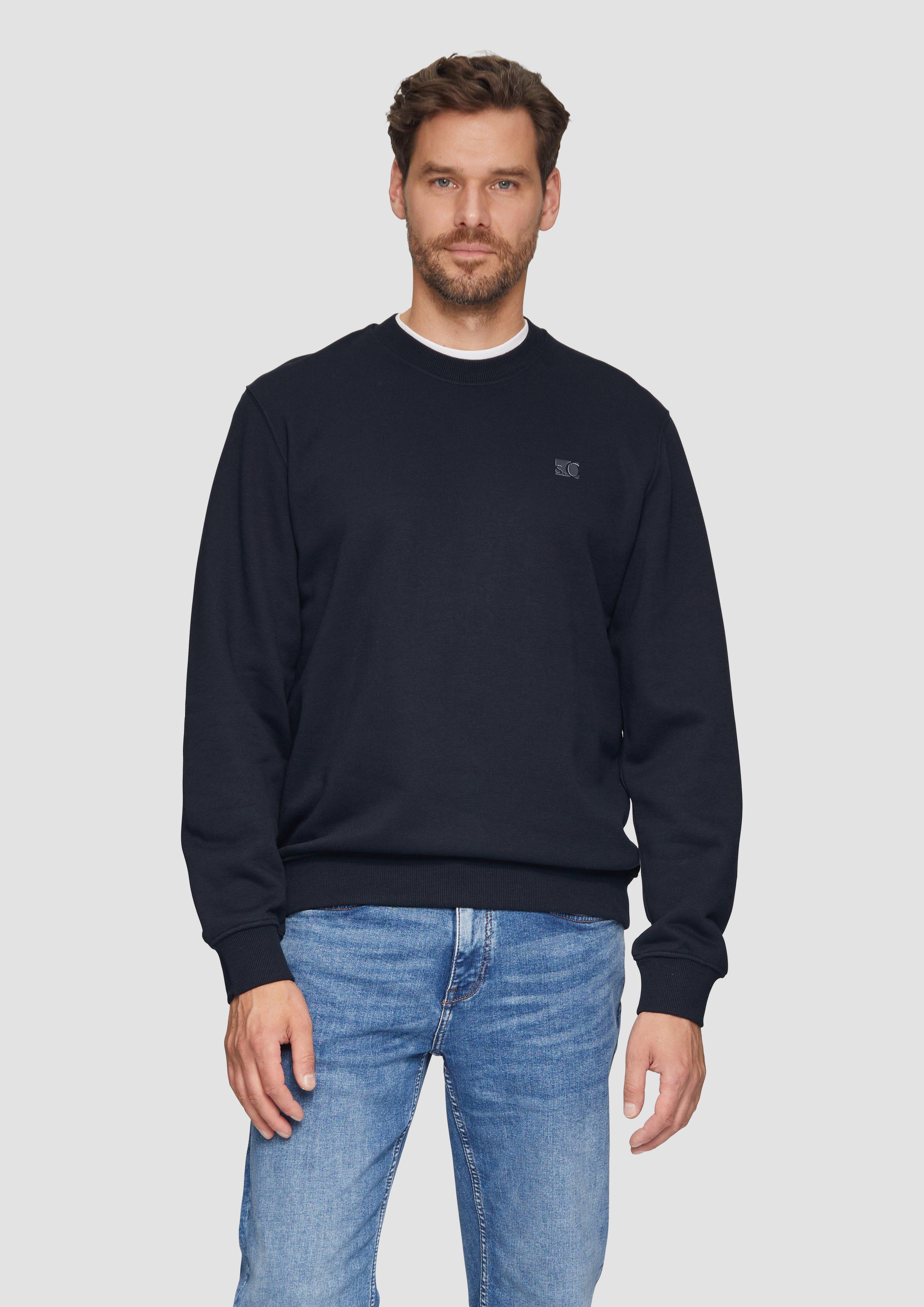 S.Oliver Sweatshirt aus Baumwollmix mit Logo-Detail