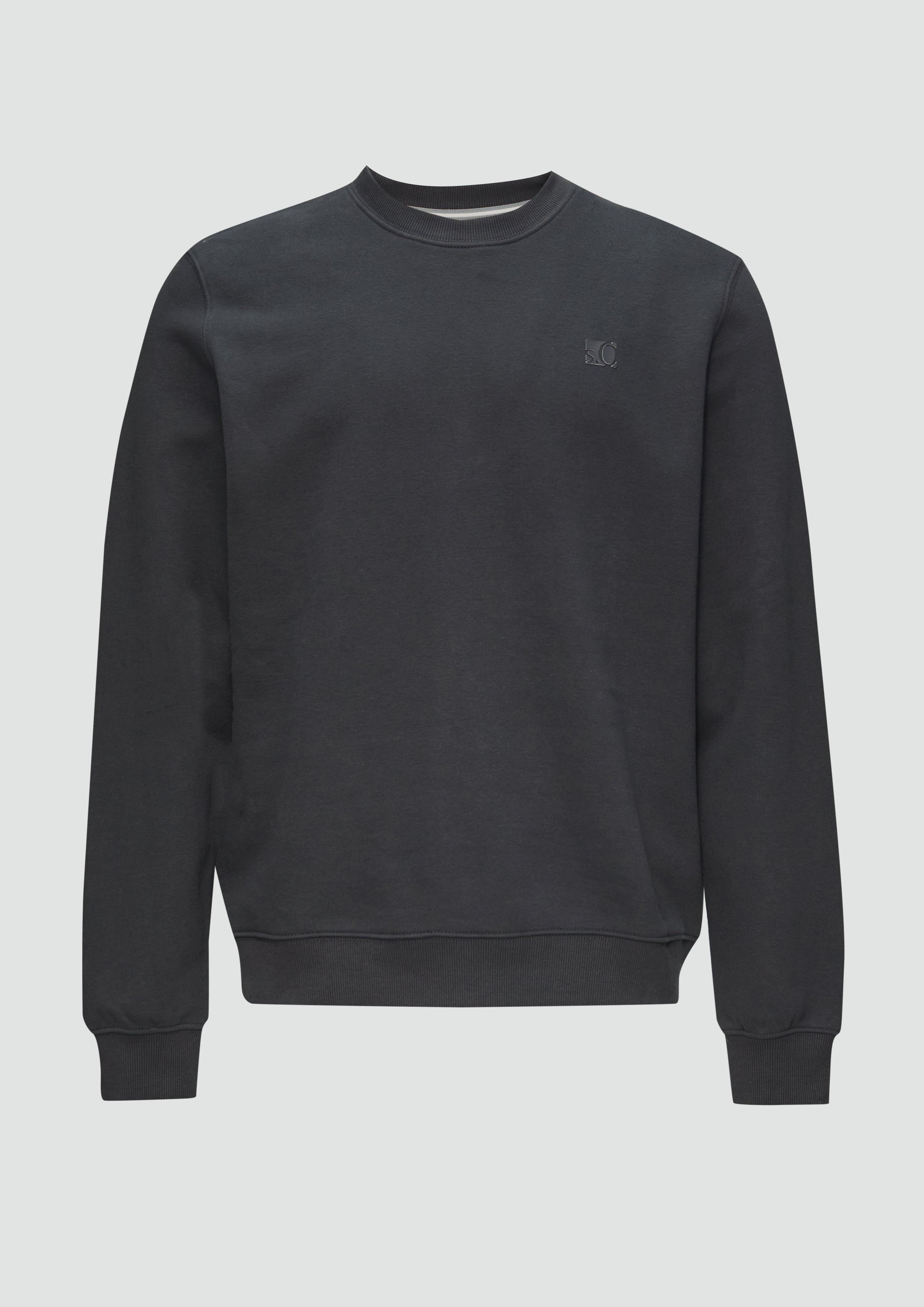 Thumbnail - s.Oliver - Sweatshirt aus Baumwollmix mit Logo-Detail, Herren, grau