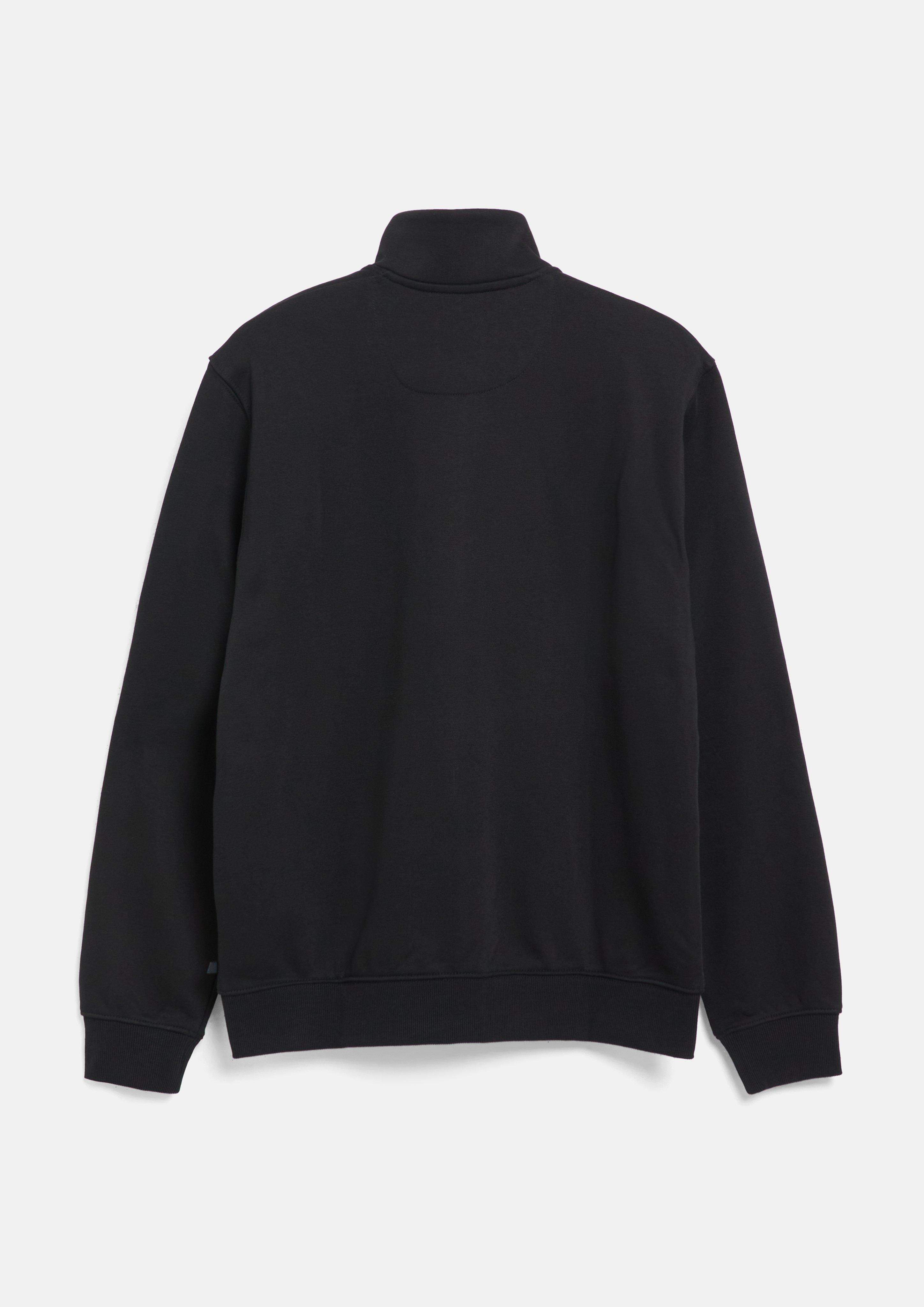 Men Sweatshirt jacket in black by s.Oliver