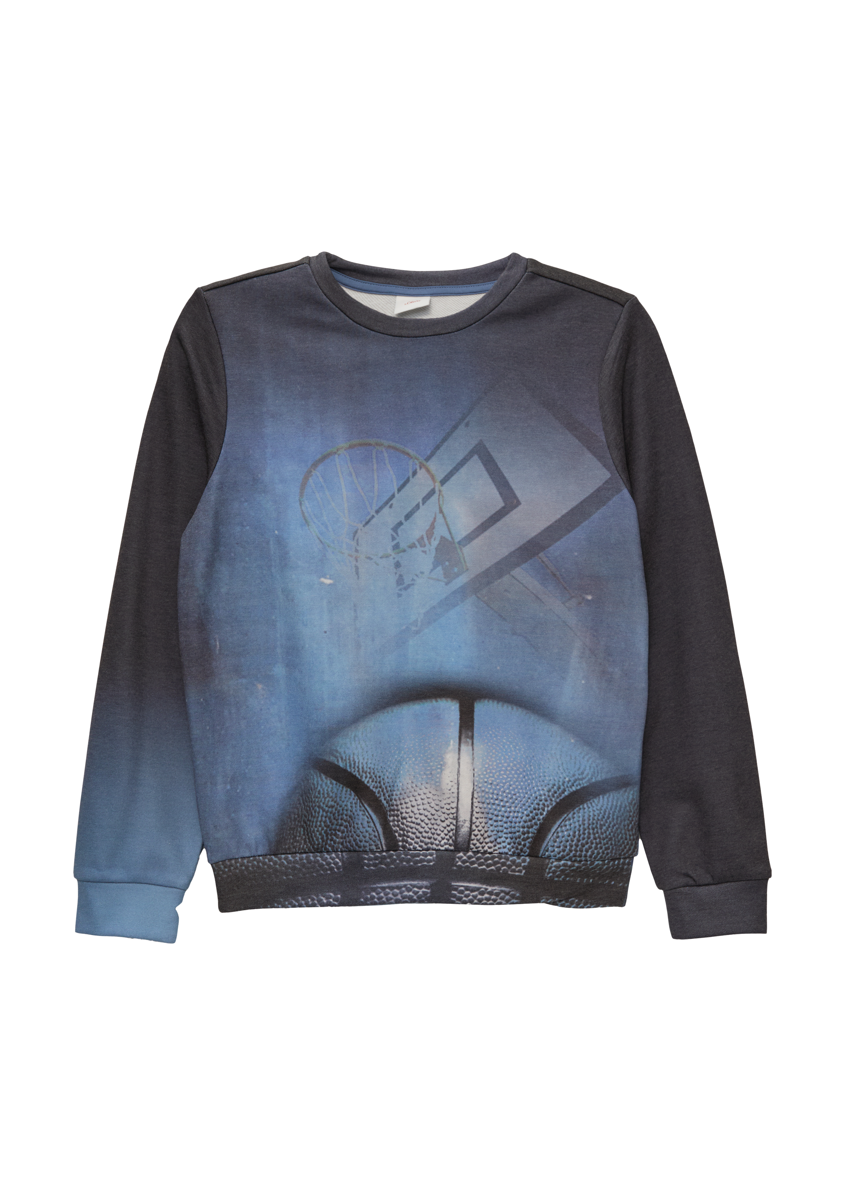 s.Oliver - Sweatshirt mit Allover-Foto-Print, Jungen, blau