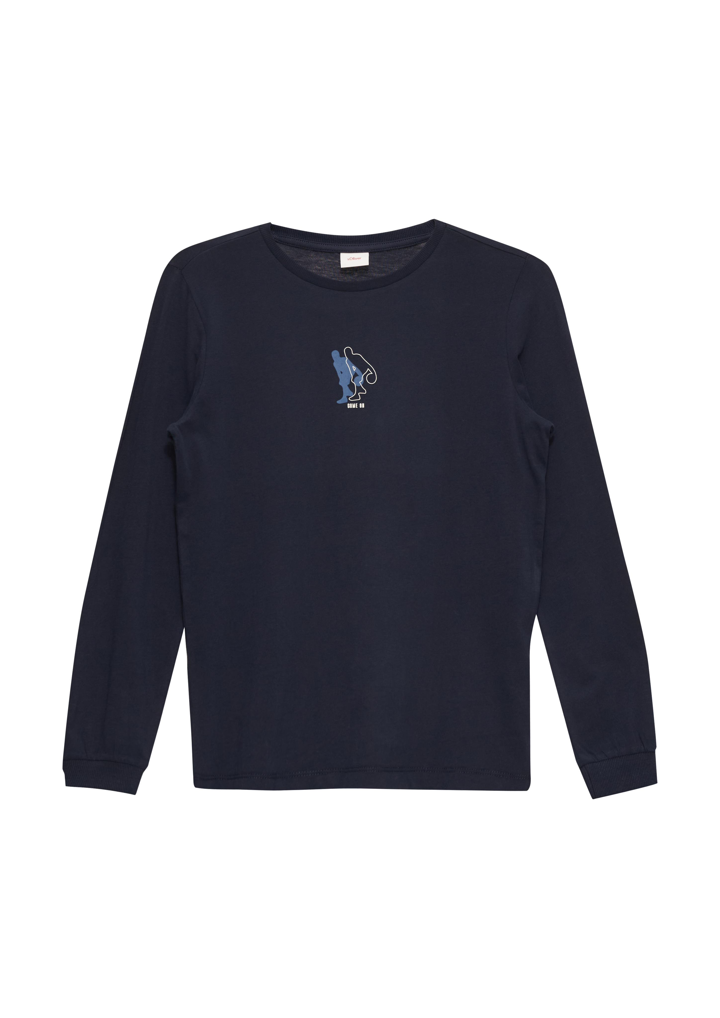 s.Oliver - Longsleeve mit Rückenprint, Jungen, blau