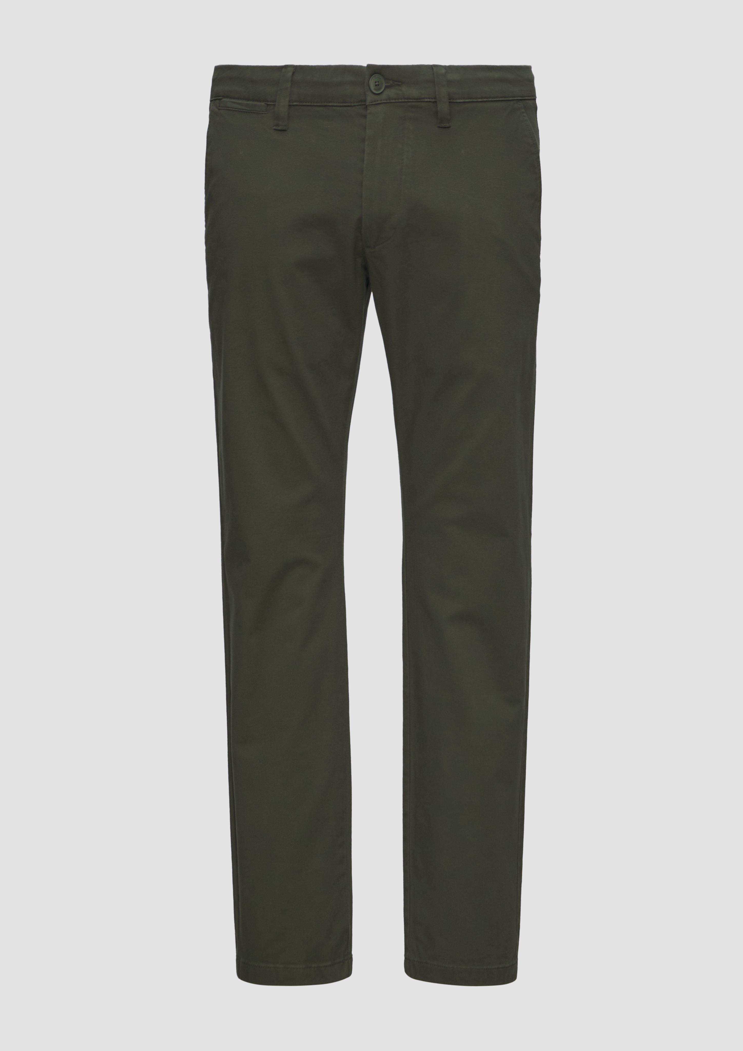 s.Oliver - Chino im Slim Fit aus Baumwollstretch, Herren, Grün