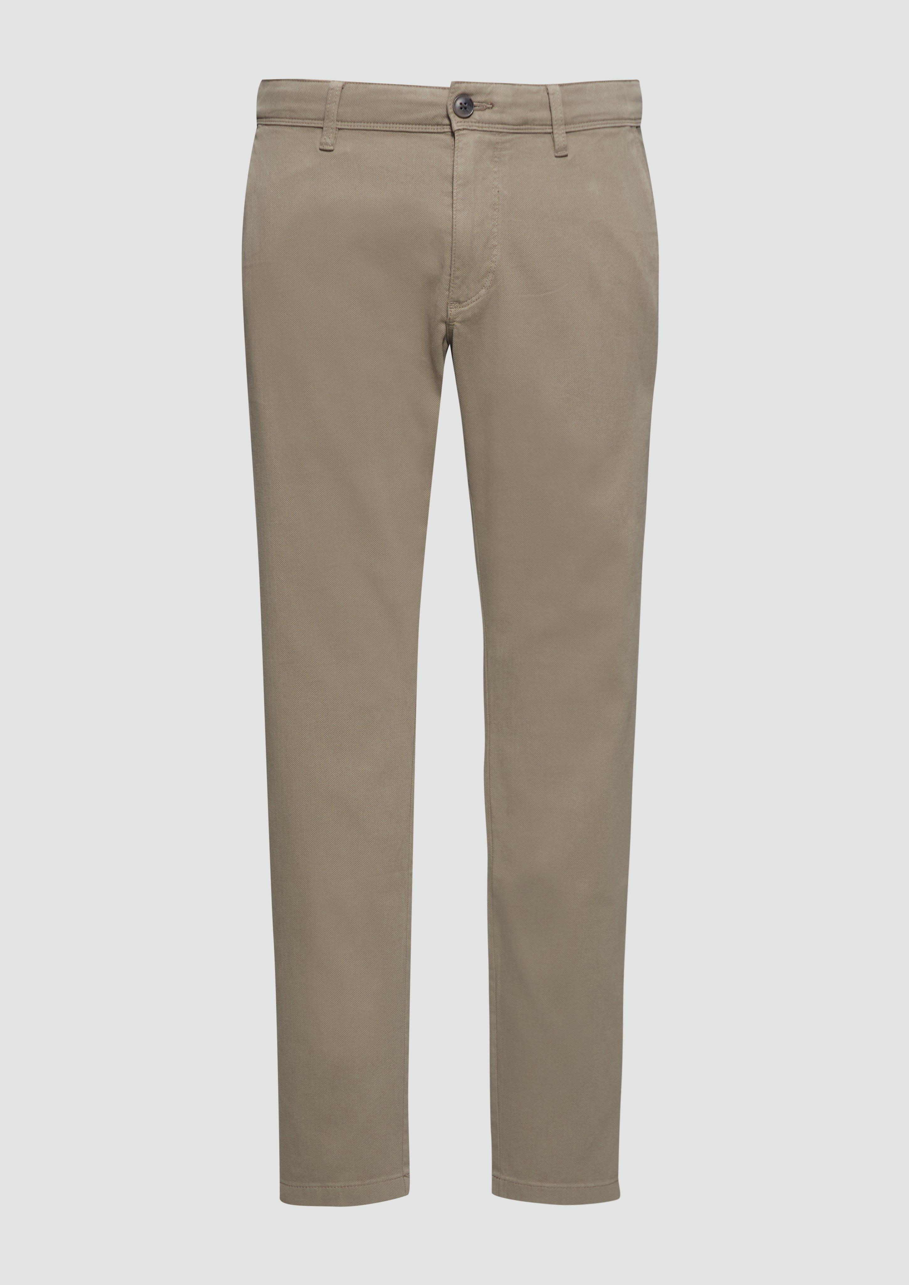 s.Oliver - Regular Fit: Strukturierte Chino aus Baumwollstretch, Herren, Grün