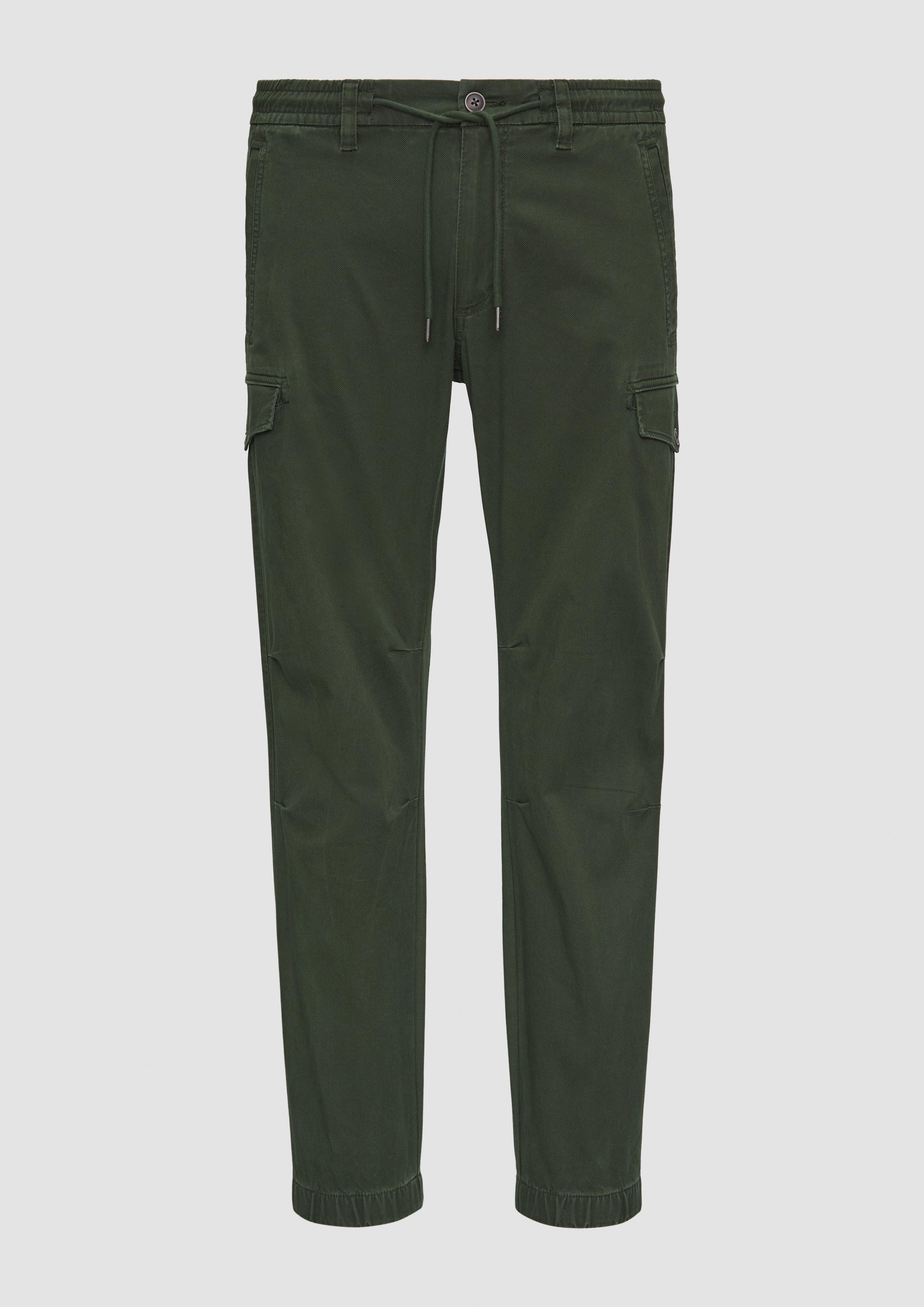 s.Oliver - Regular Fit: Cargohose aus Baumwollstretch, Herren, Grün