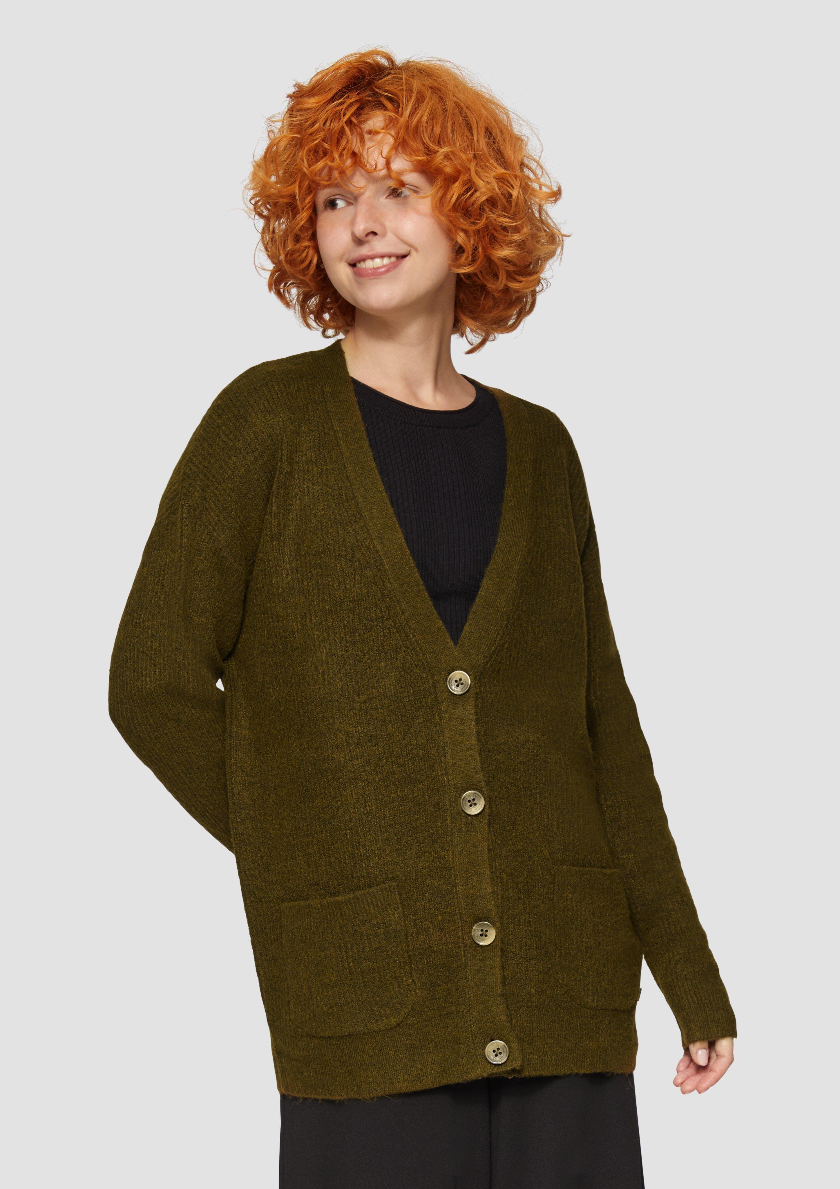 S.Oliver Weiche Strickjacke in Melange-Optik