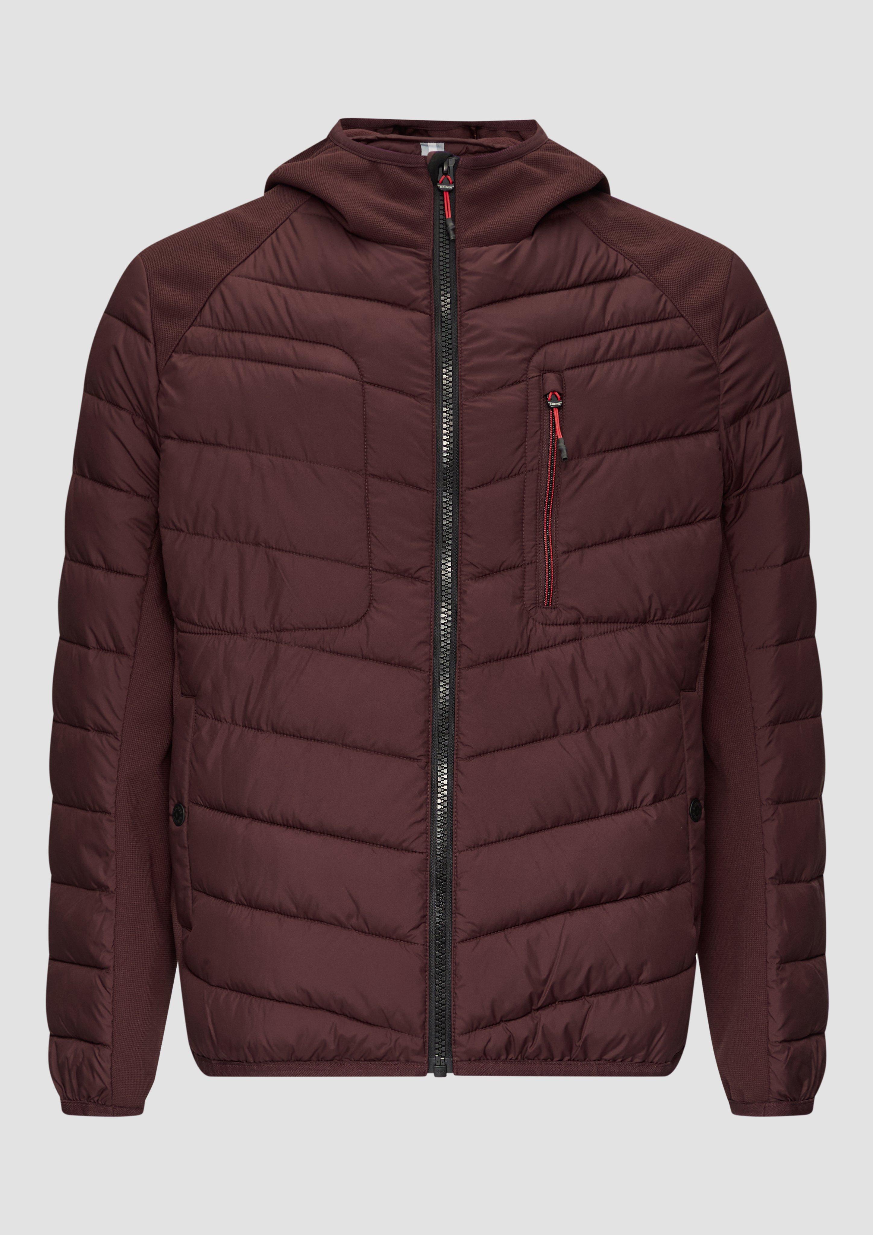 Thumbnail - s.Oliver - Pufferjacke im Fabricmix mit Kontrast-Details, Herren, Rosa