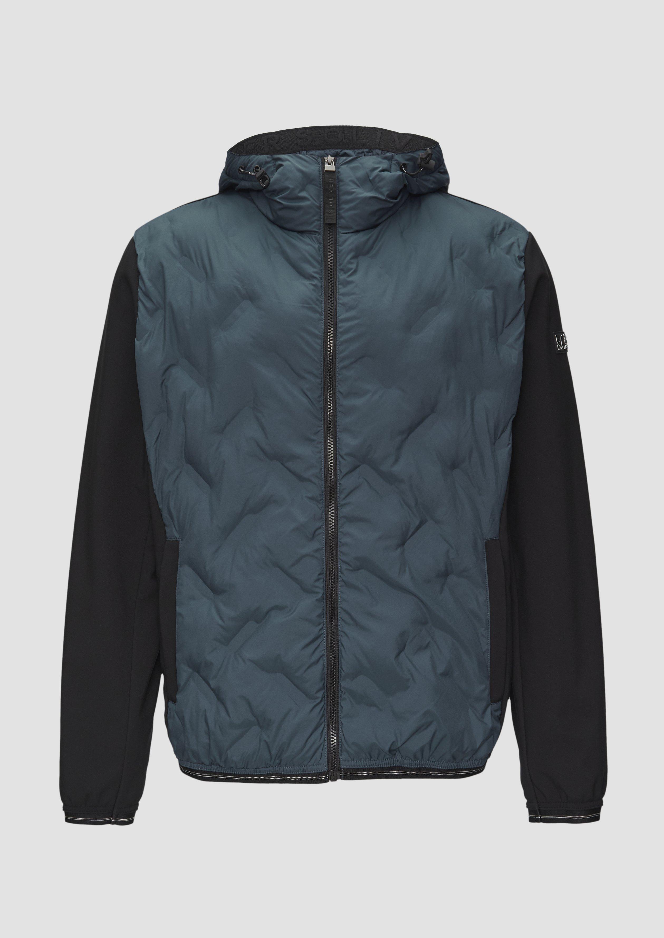 s.Oliver - Leichte Steppjacke im Fabricmix, Herren, blau|petrol