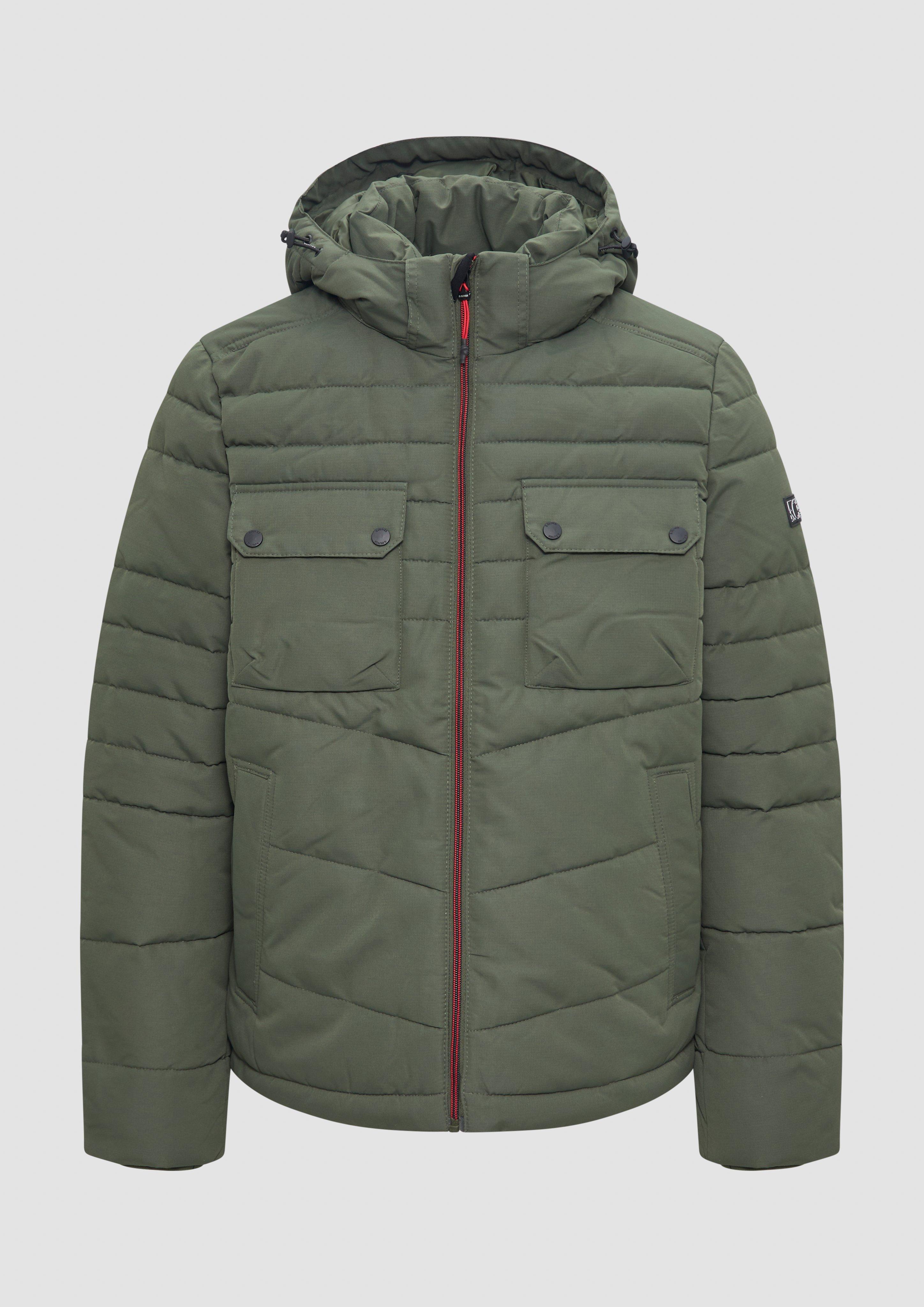 Thumbnail - s.Oliver - Gesteppte Jacke mit abnehmbarer Kapuze, Herren, Grün