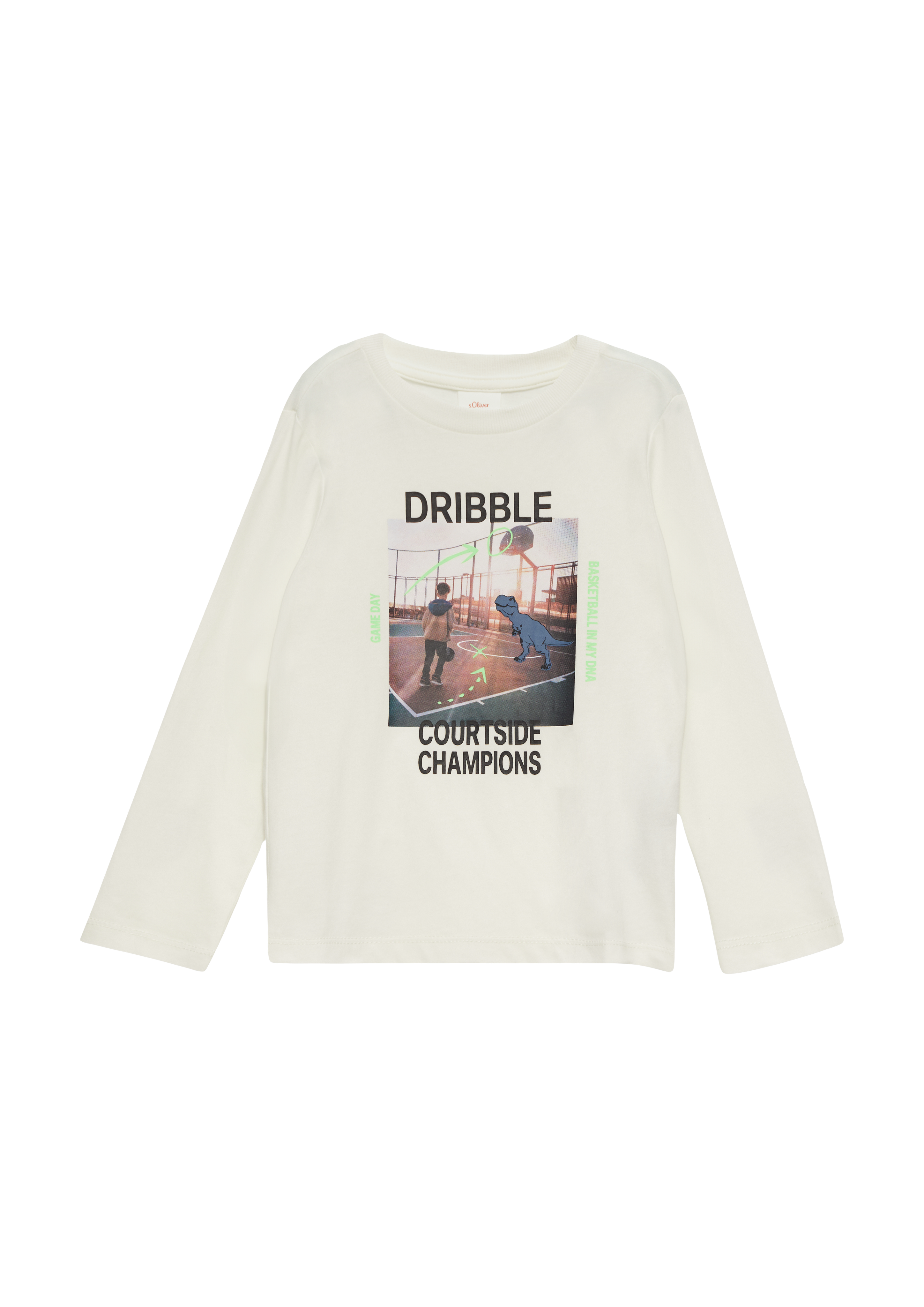 Thumbnail - s.Oliver - Langarmshirt mit Fotoprint, Kinder, creme