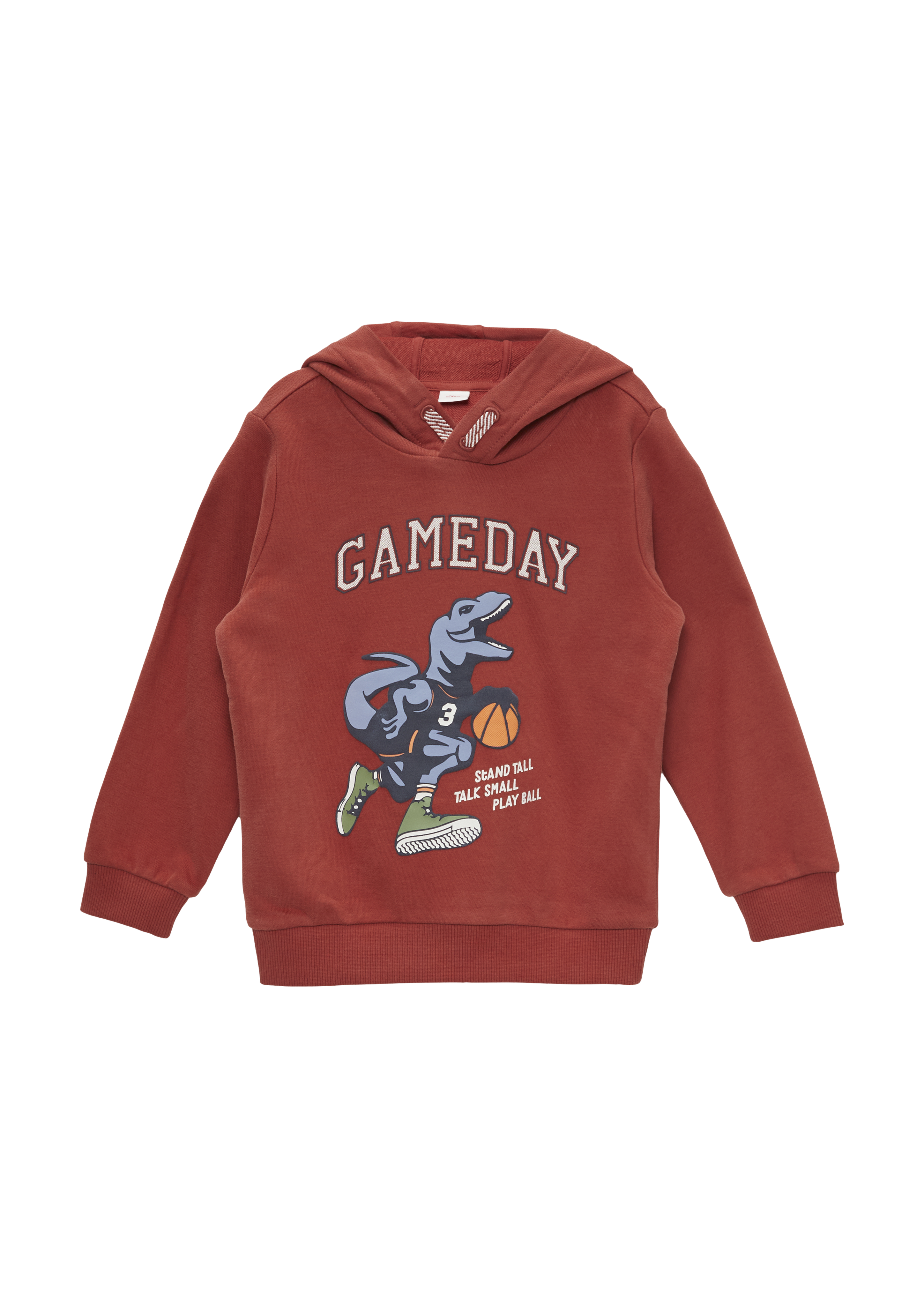 s.Oliver - Kapuzen-Sweatshirt mit gummiertem Print, Kinder, rot