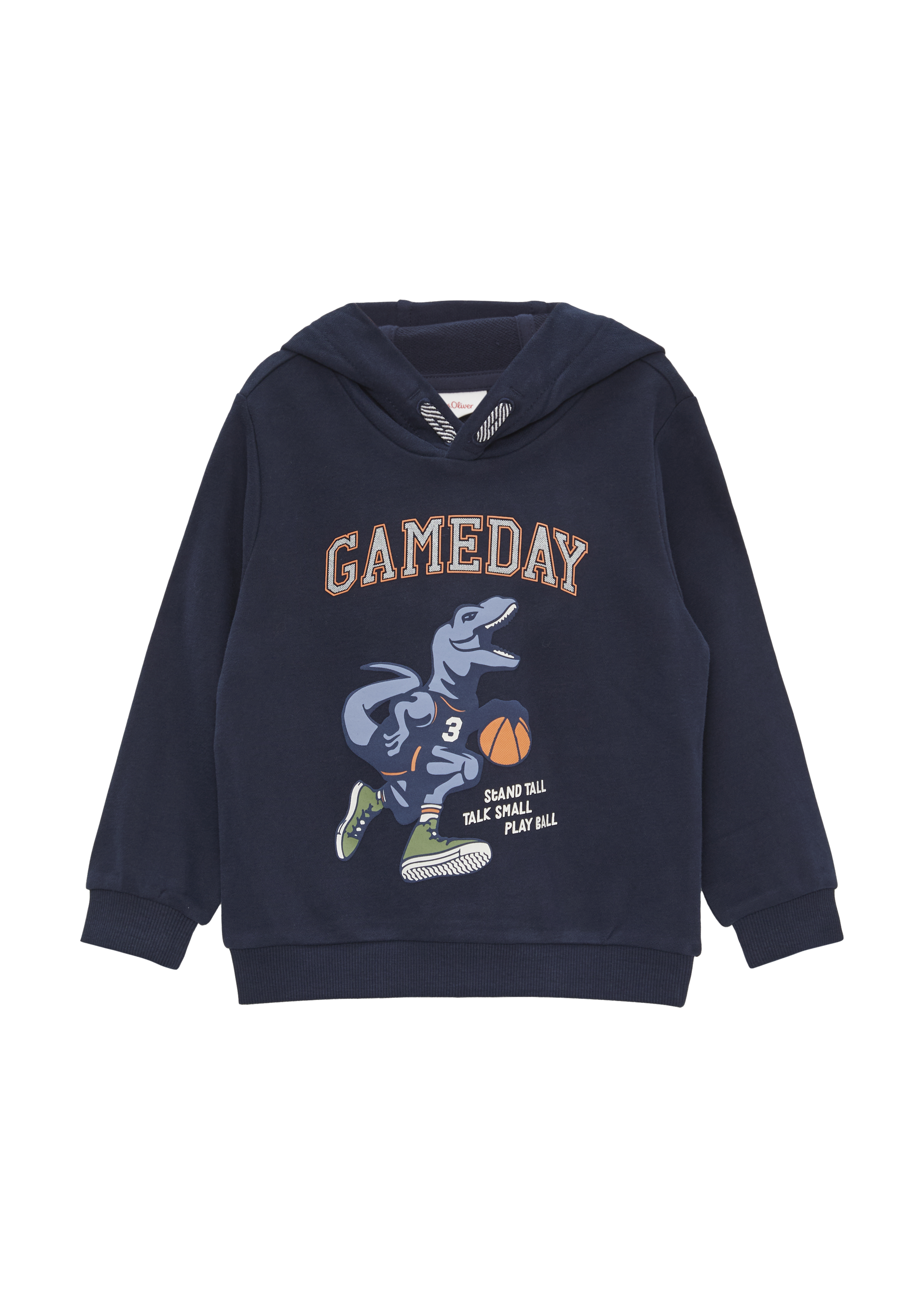 s.Oliver - Kapuzen-Sweatshirt mit gummiertem Print, Kinder, blau