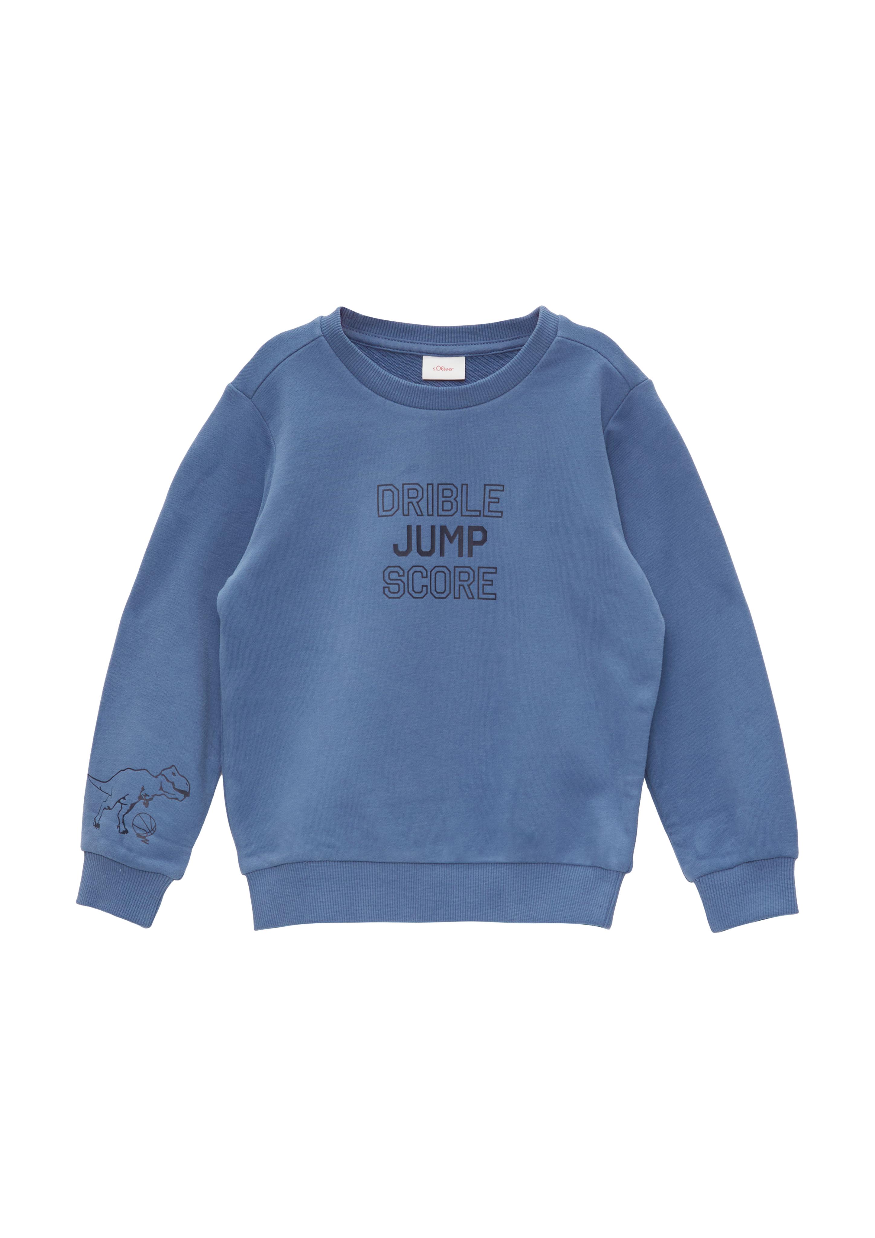 s.Oliver - Sweatshirt mit Front- und Ärmel-Print, Kinder, blau