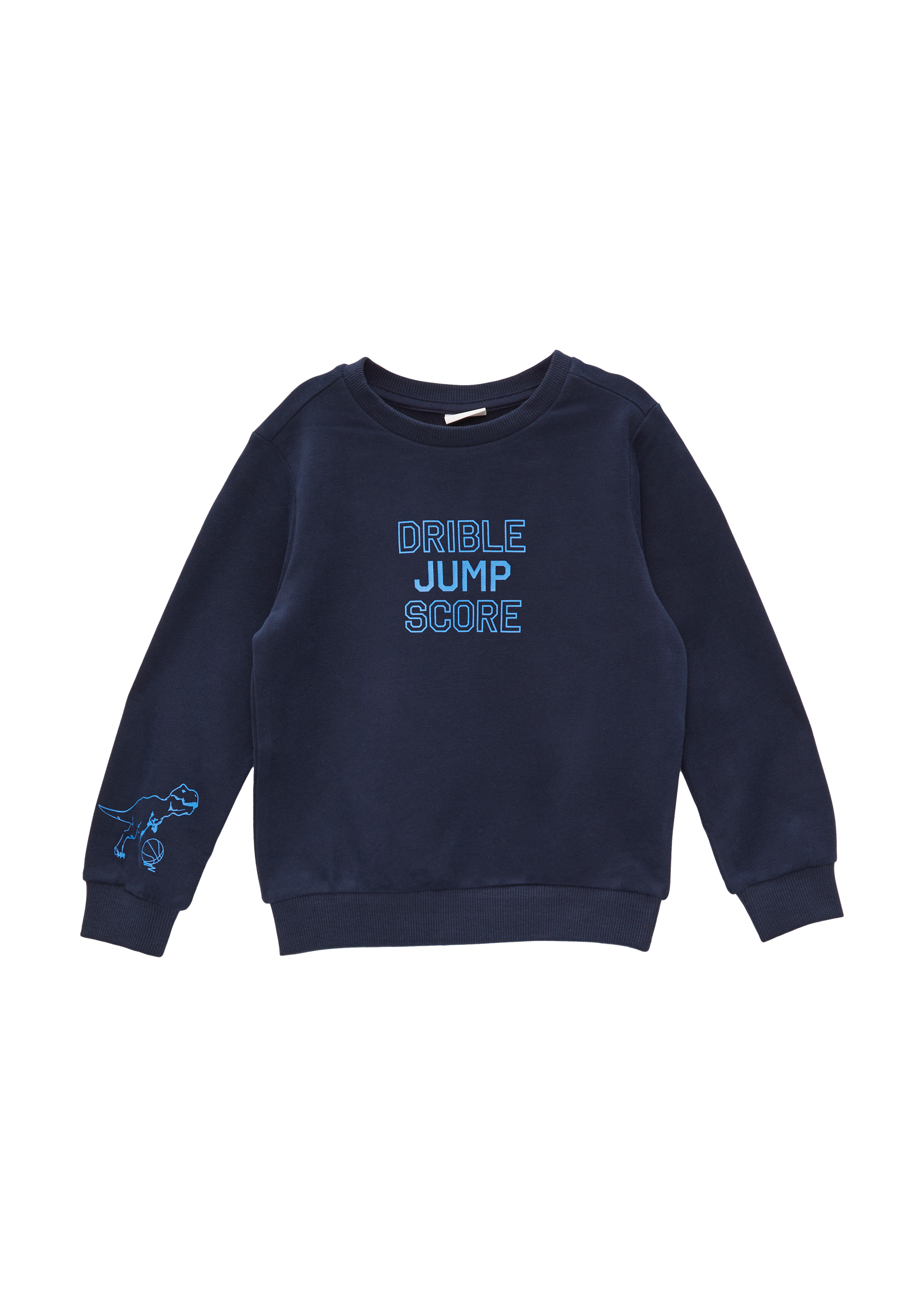 s.Oliver - Sweatshirt mit Front- und Ärmel-Print, Kinder, blau