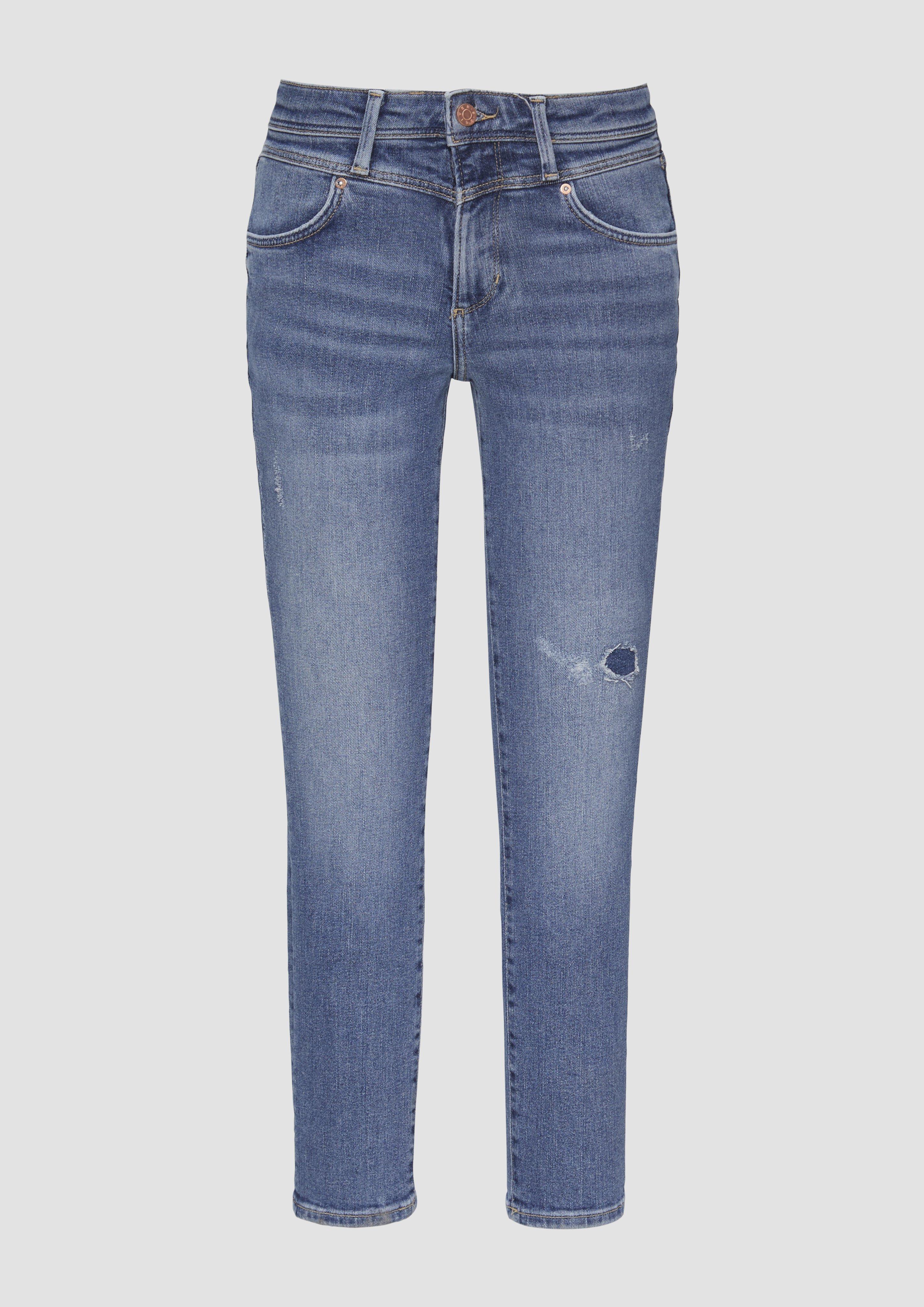 Thumbnail - s.Oliver - Ankle-Jeans Betsy / Slim Fit / Mid Rise / Slim Leg, Damen, blau