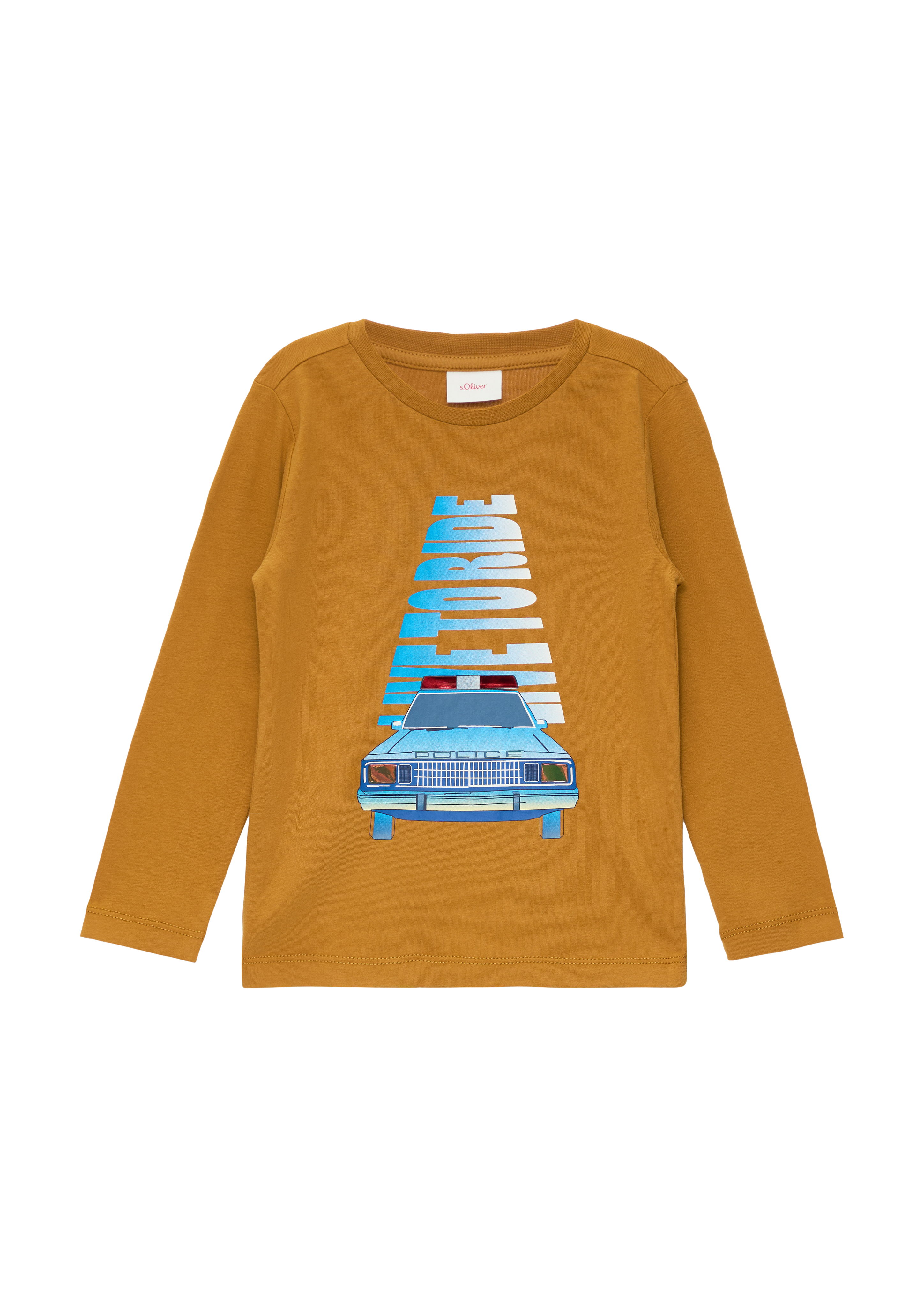 s.Oliver - Longsleeve mit effektvollem Print, Kinder, gelb