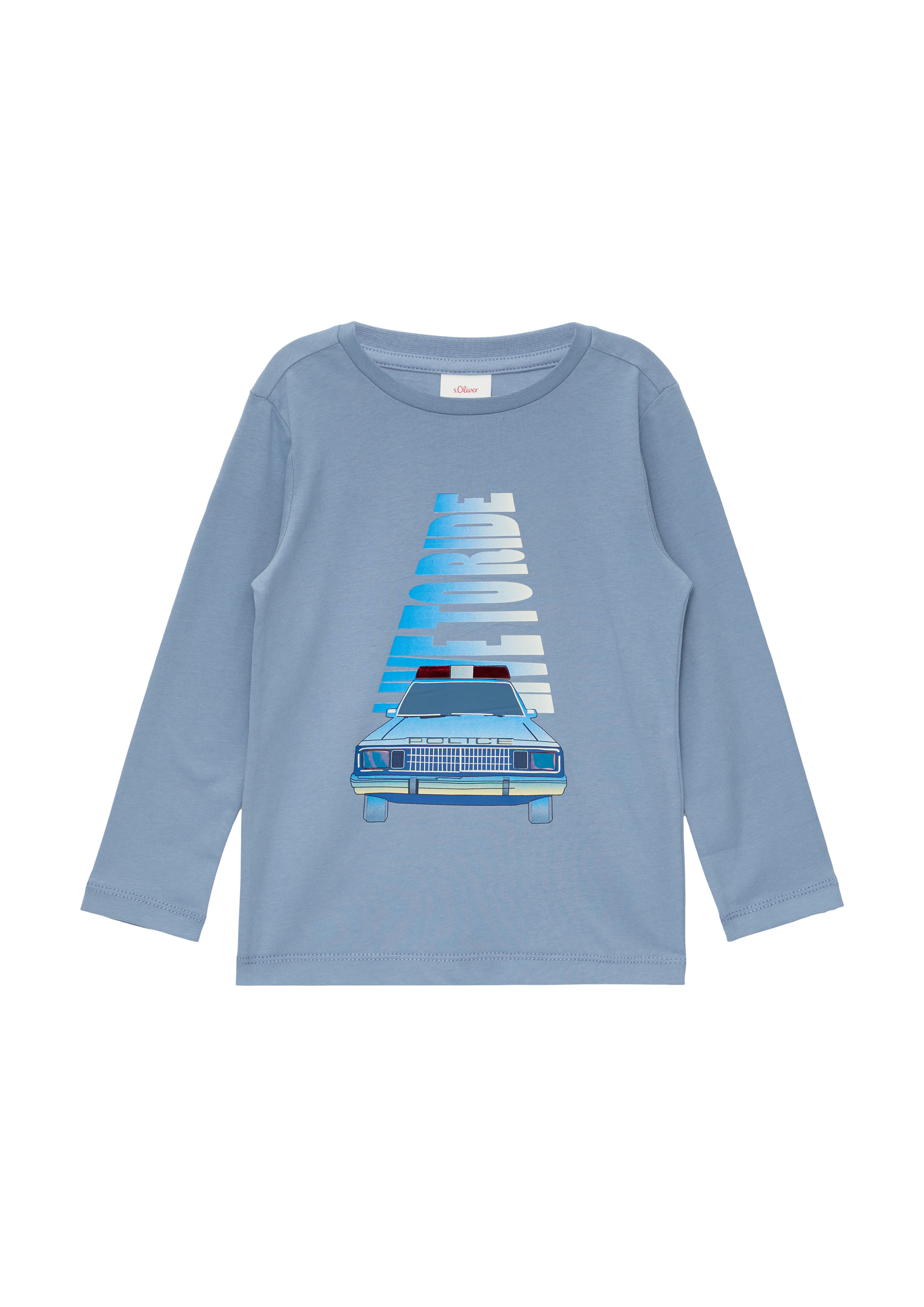 s.Oliver - Longsleeve mit effektvollem Print, Kinder, blau