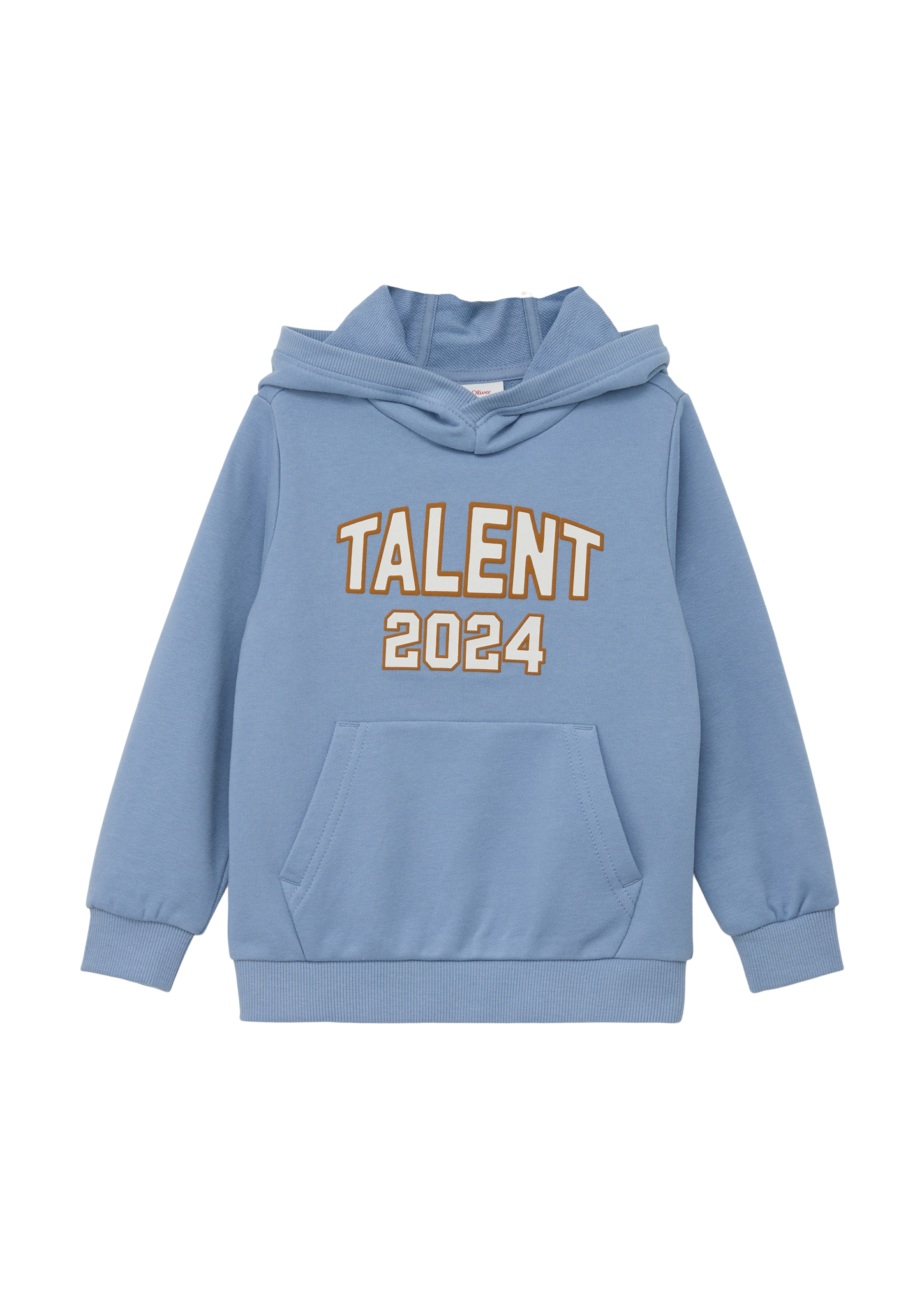 s.Oliver - Kapuzensweatshirt mit Garment Dye und Frontprint, Kinder, blau