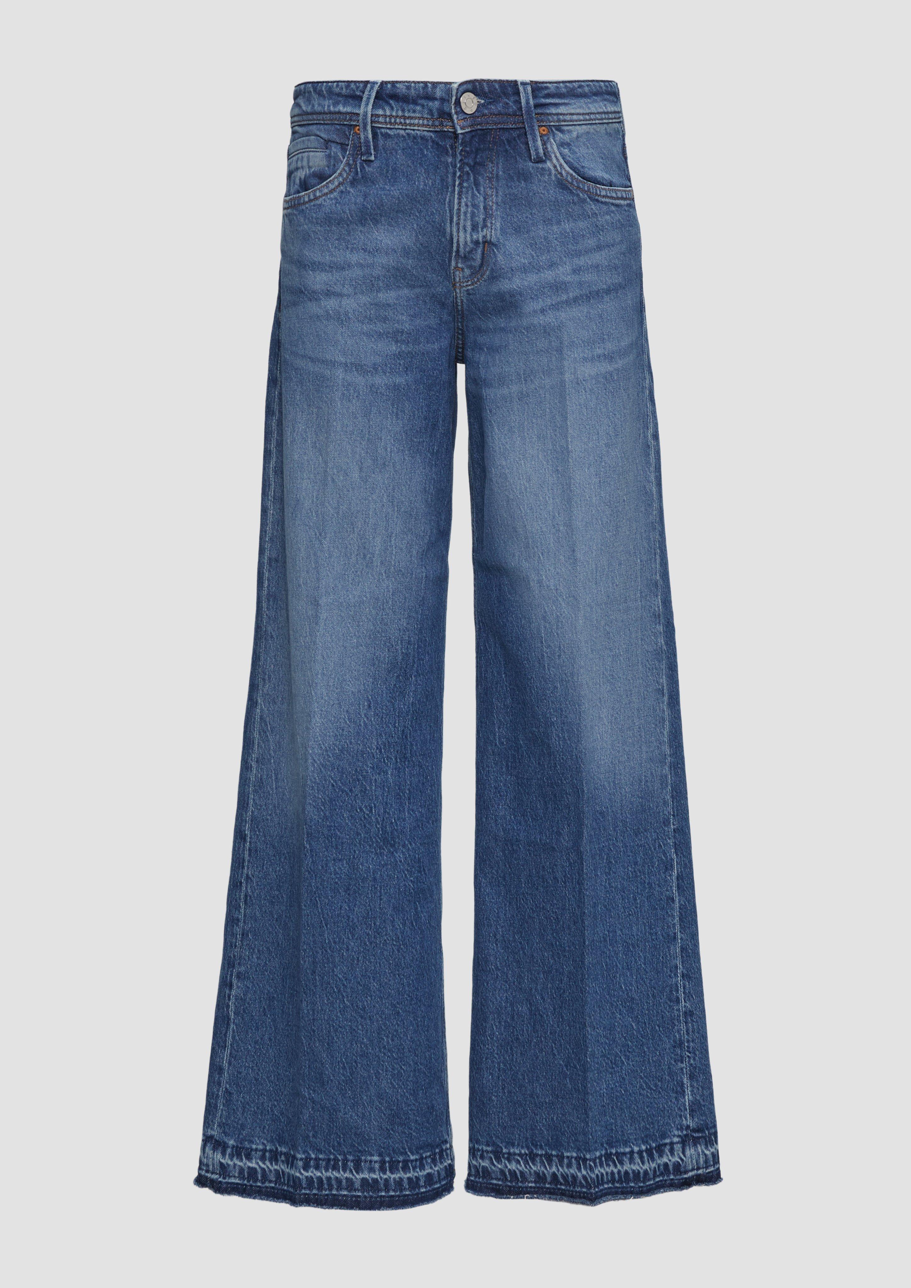 s.Oliver - 360° Denim / Jeans Suri / Regular Fit / Low Rise / Wide Leg, Damen, blau