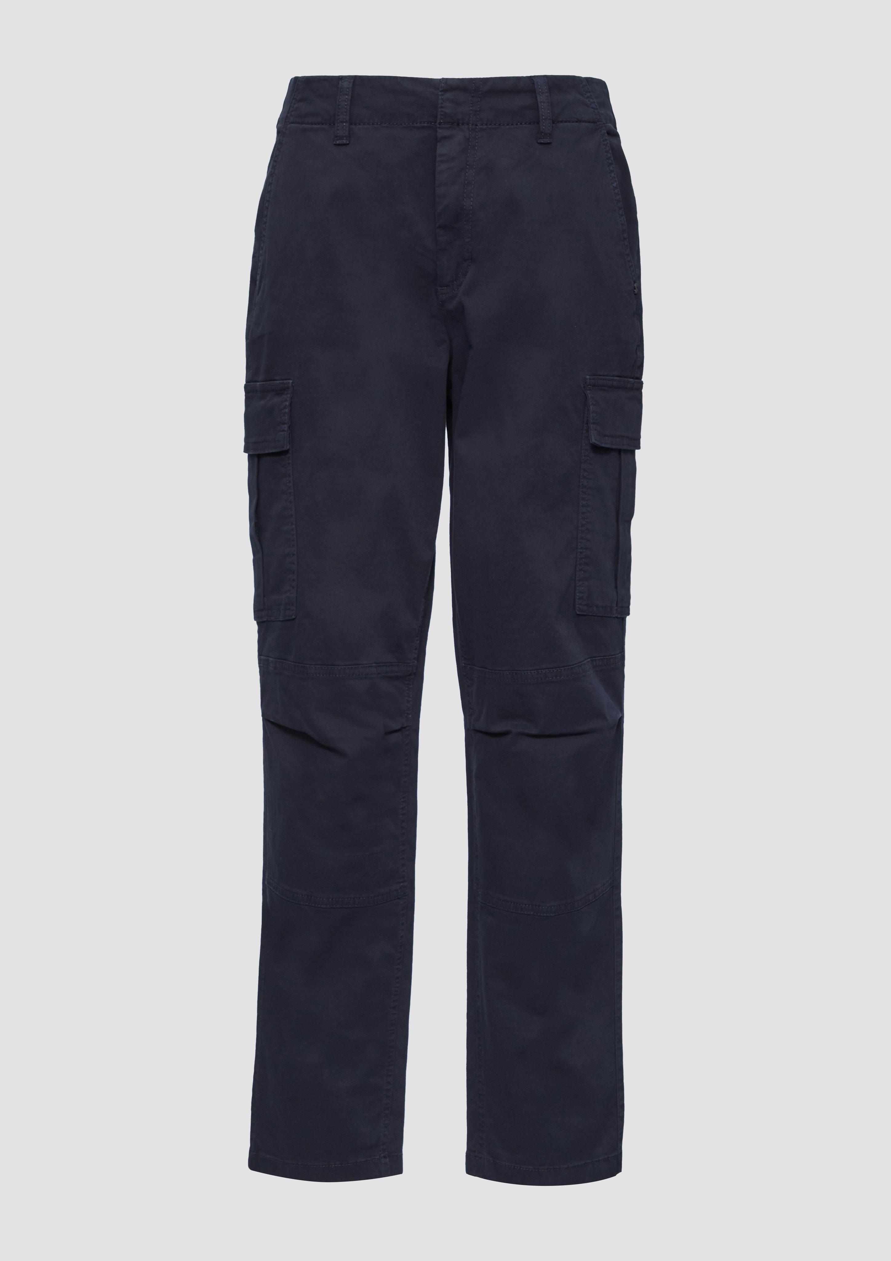 s.Oliver - Lässige Cargohose mit Nahtdetails, Damen, blau