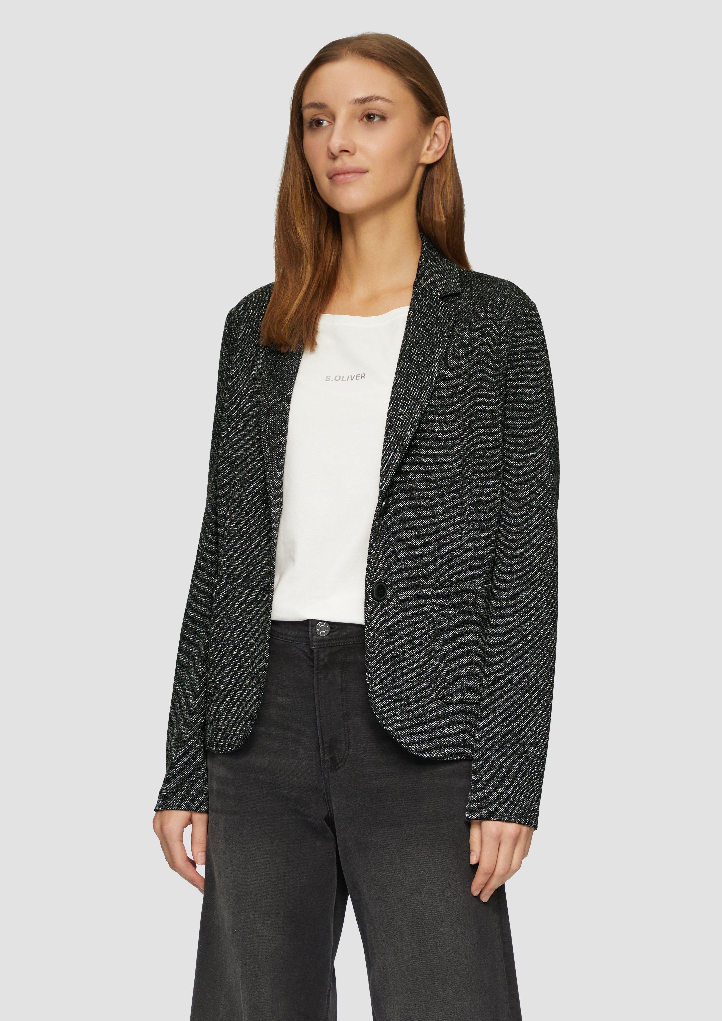 S.Oliver Blazer mit meliertem Muster im Slim Fit