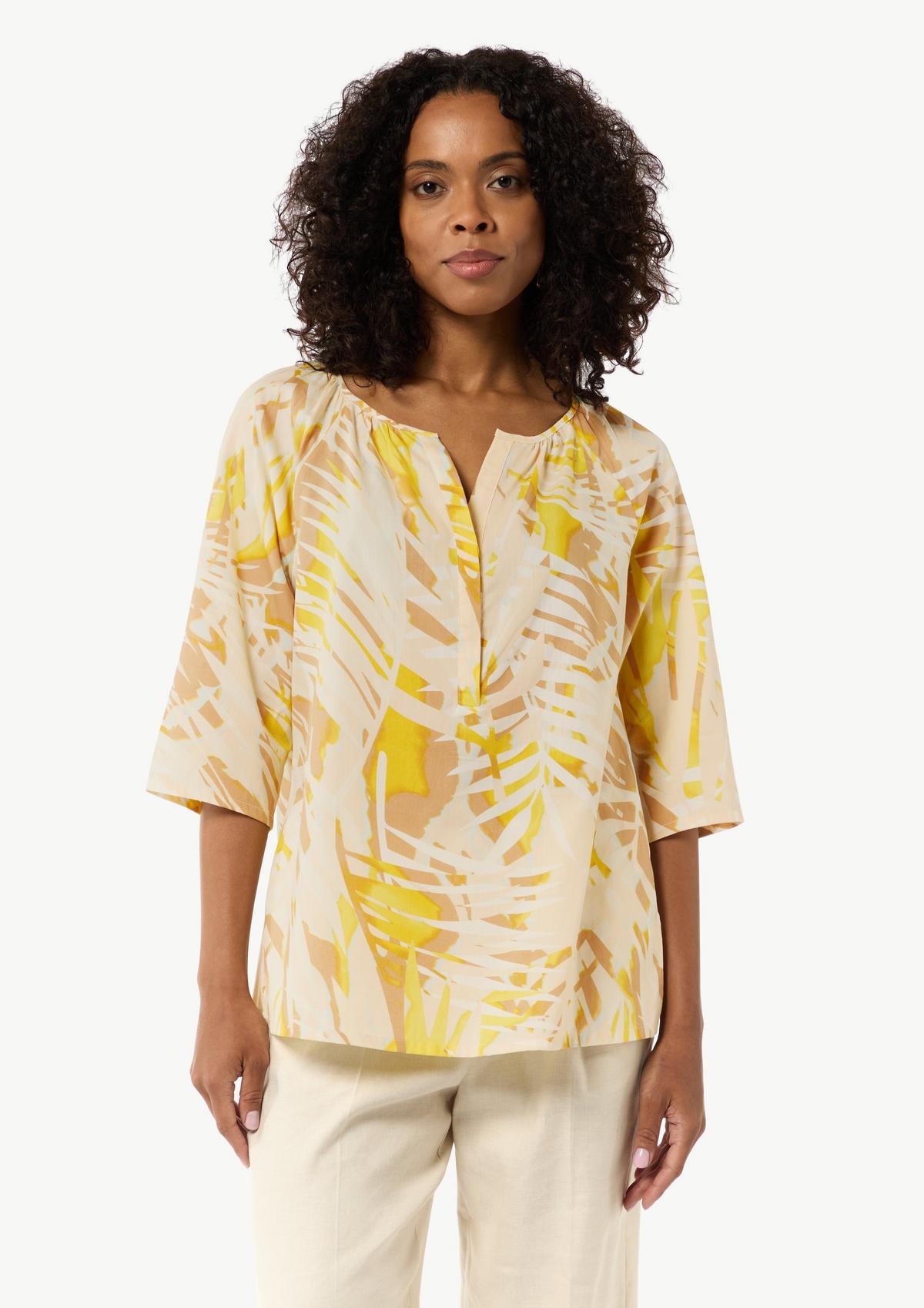 comma Print-Bluse im Loose Fit