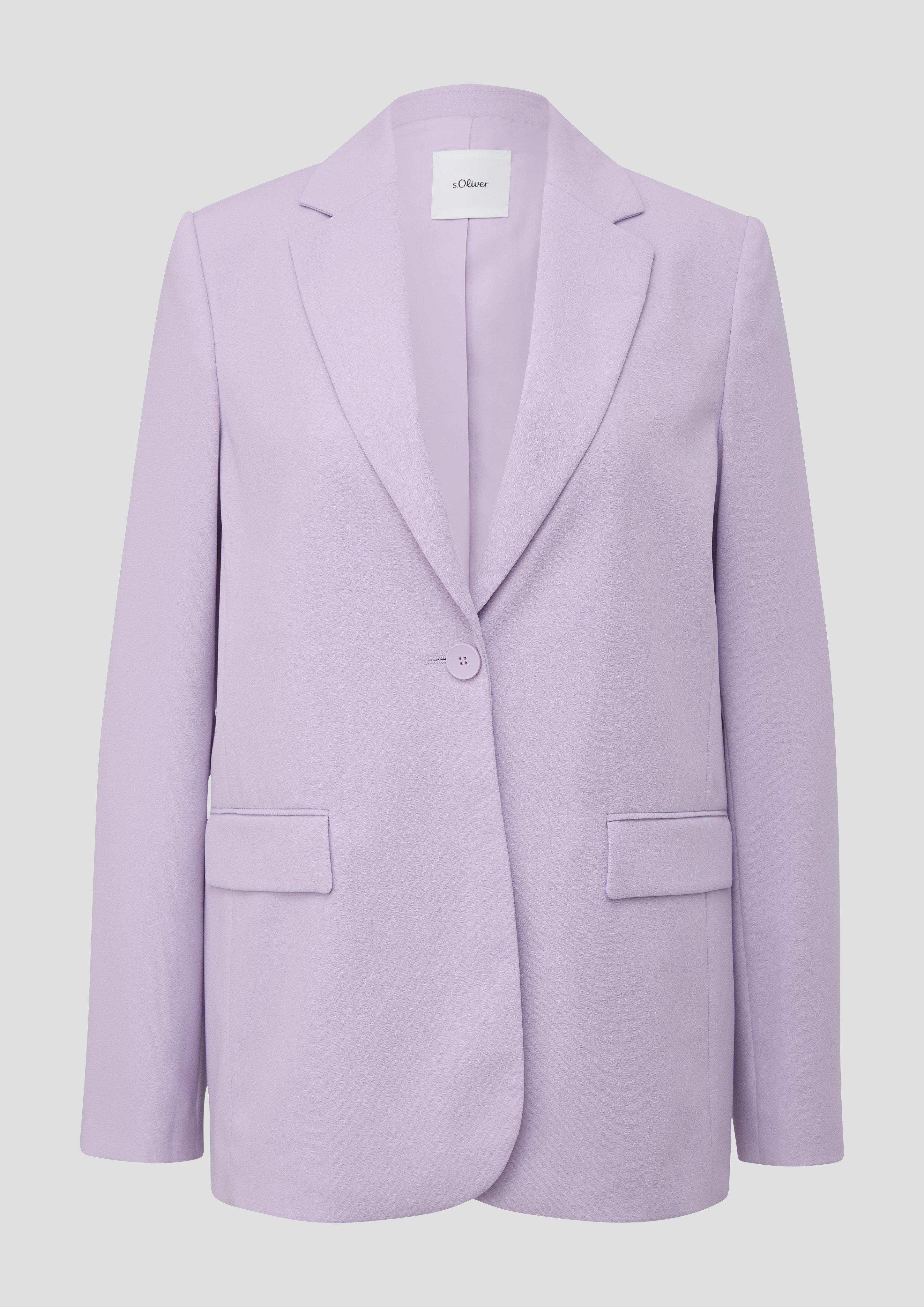 s.Oliver - Blazer mit Crêpestruktur, Damen, lila