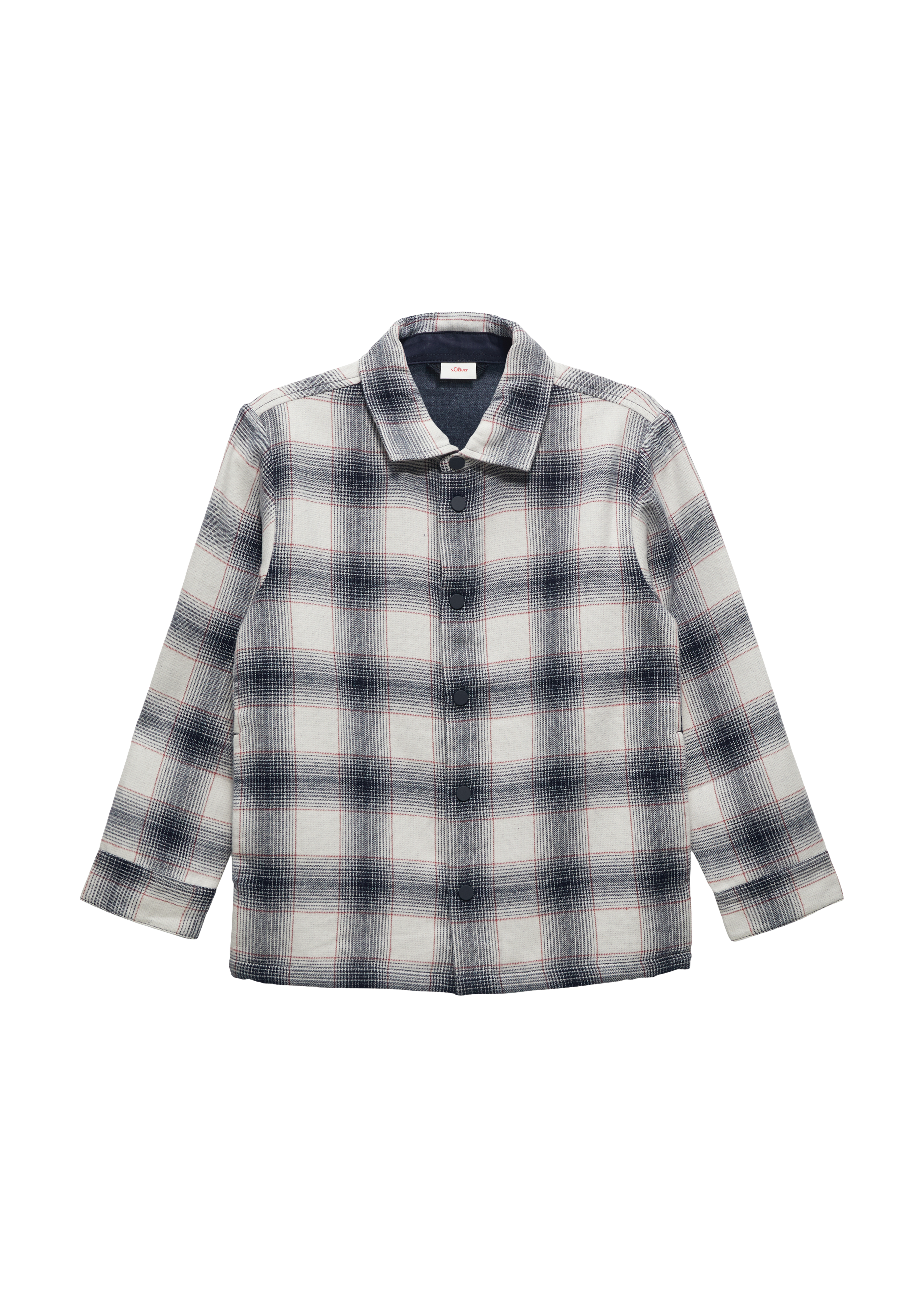 s.Oliver - Overshirt mit Karomuster und Eingrifftaschen, Jungen, blau