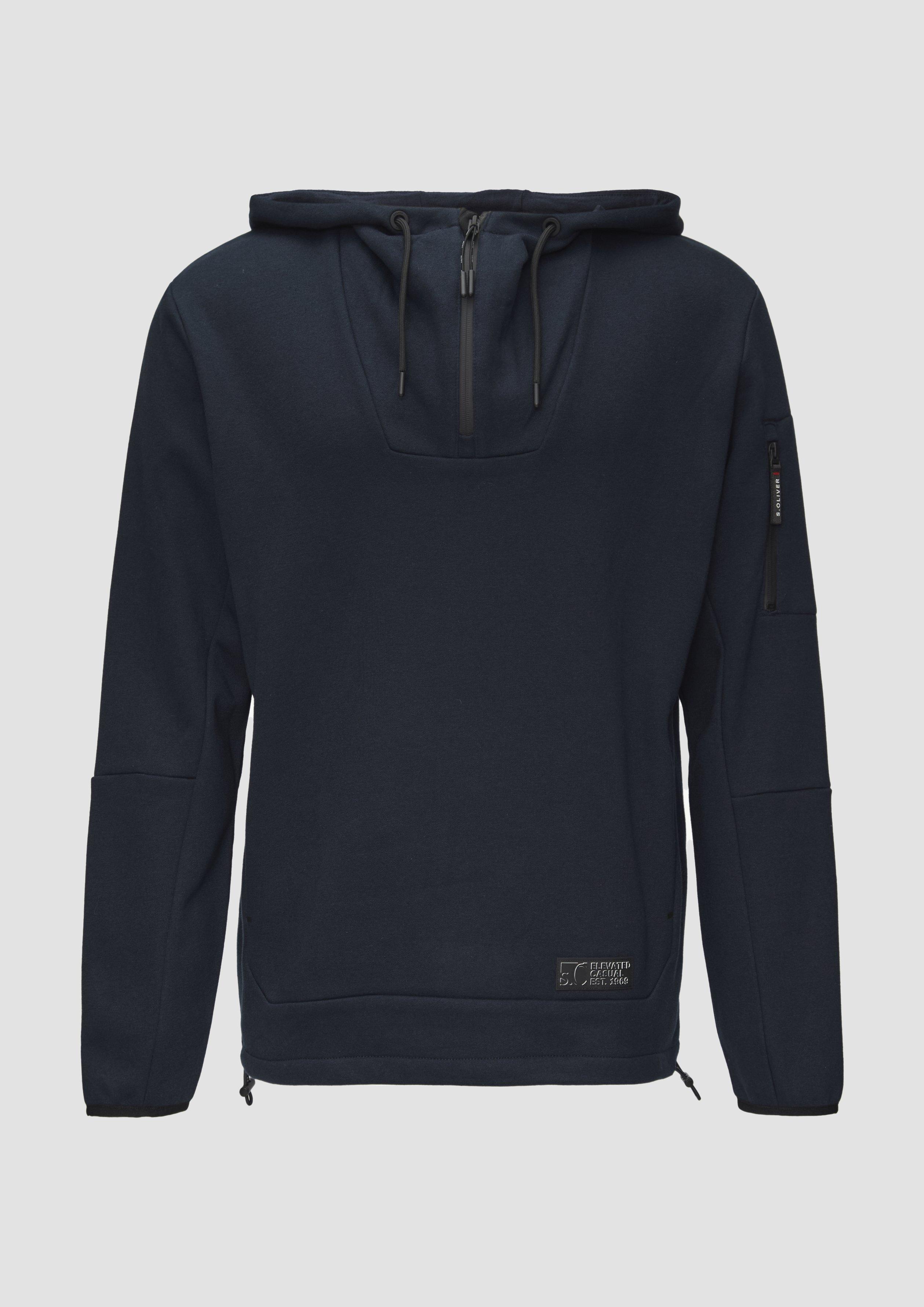 s.Oliver Sportives Kapuzen-Sweatshirt mit Zip-Details