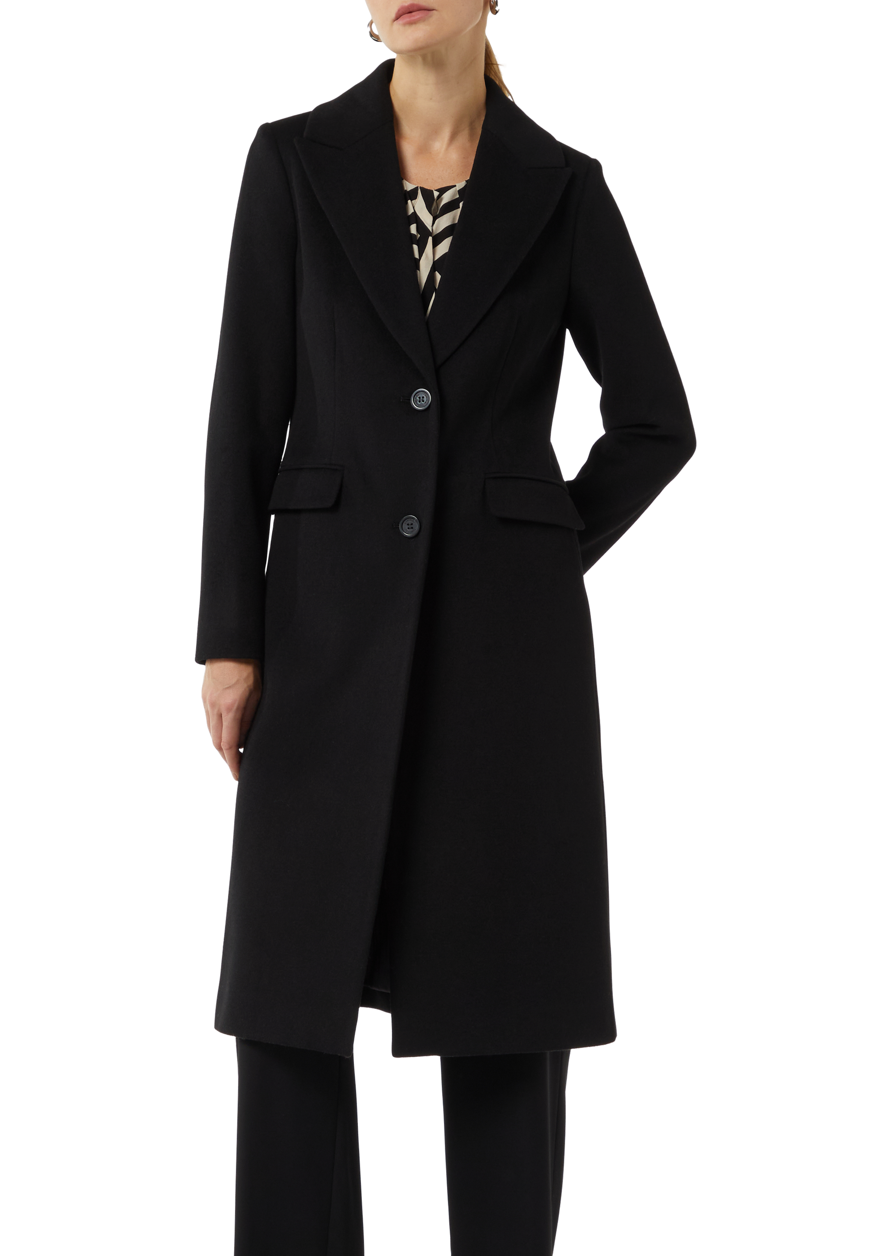 MASU BAT COLLAR OVER COAT ブラック　46 2024AW】 MASU (マス/エムエーエスユー) 