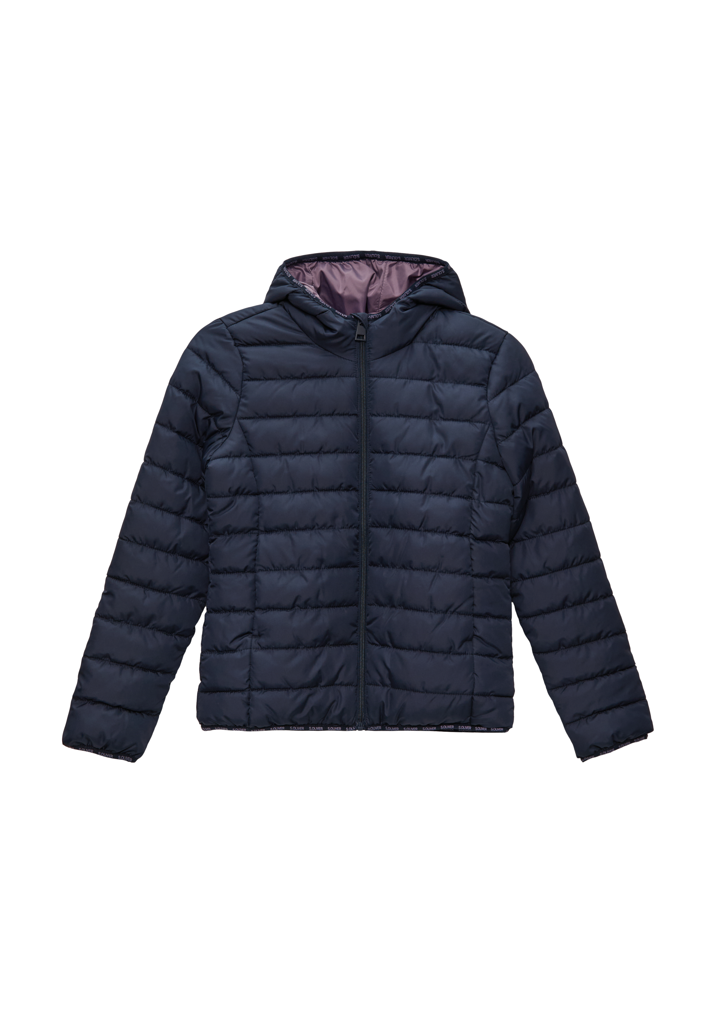 s.Oliver - Leicht wattierte Outdoor-Jacke mit Logo-Details, Mädchen, blau