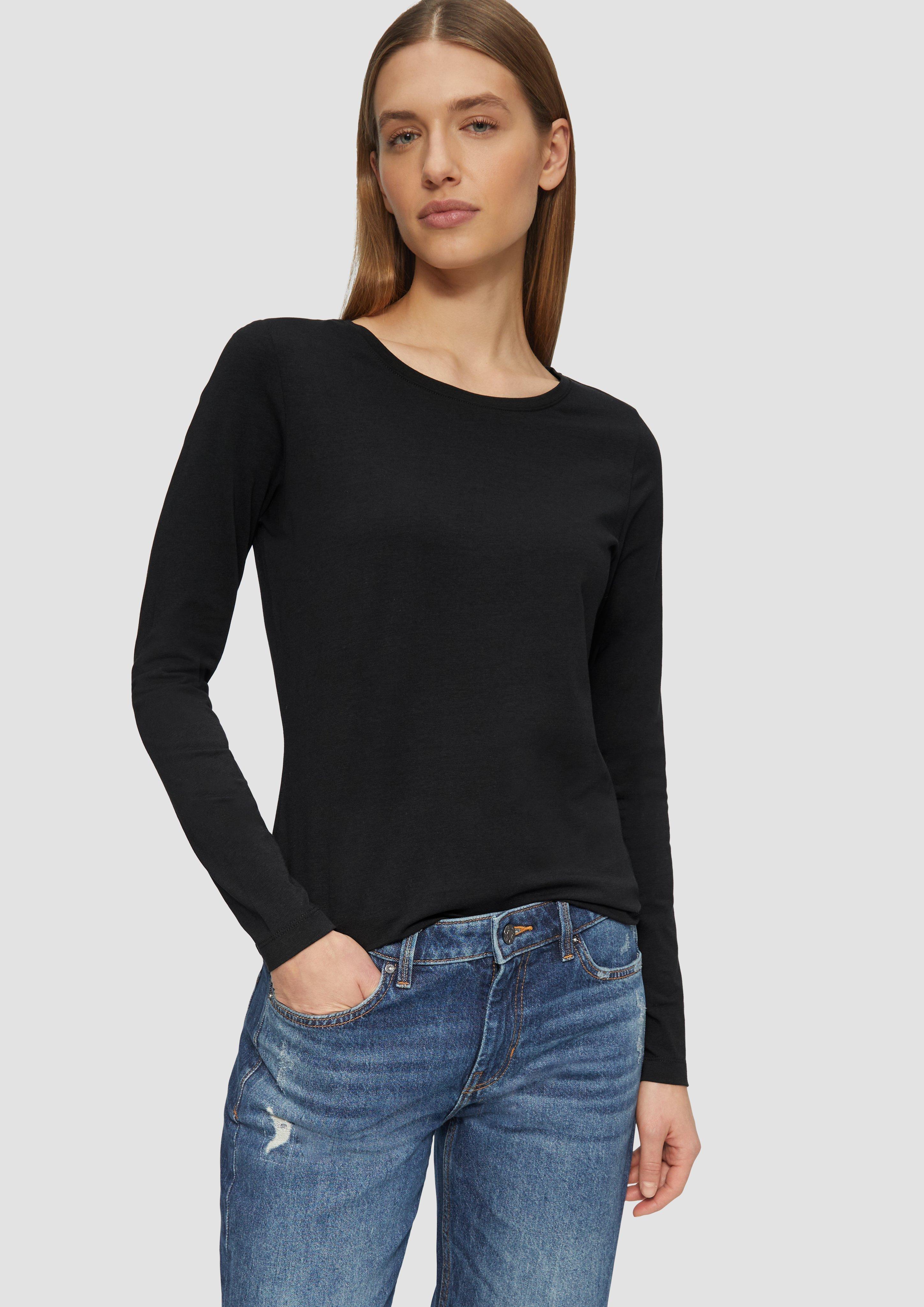 S.Oliver Longsleeve aus Baumwollstretch