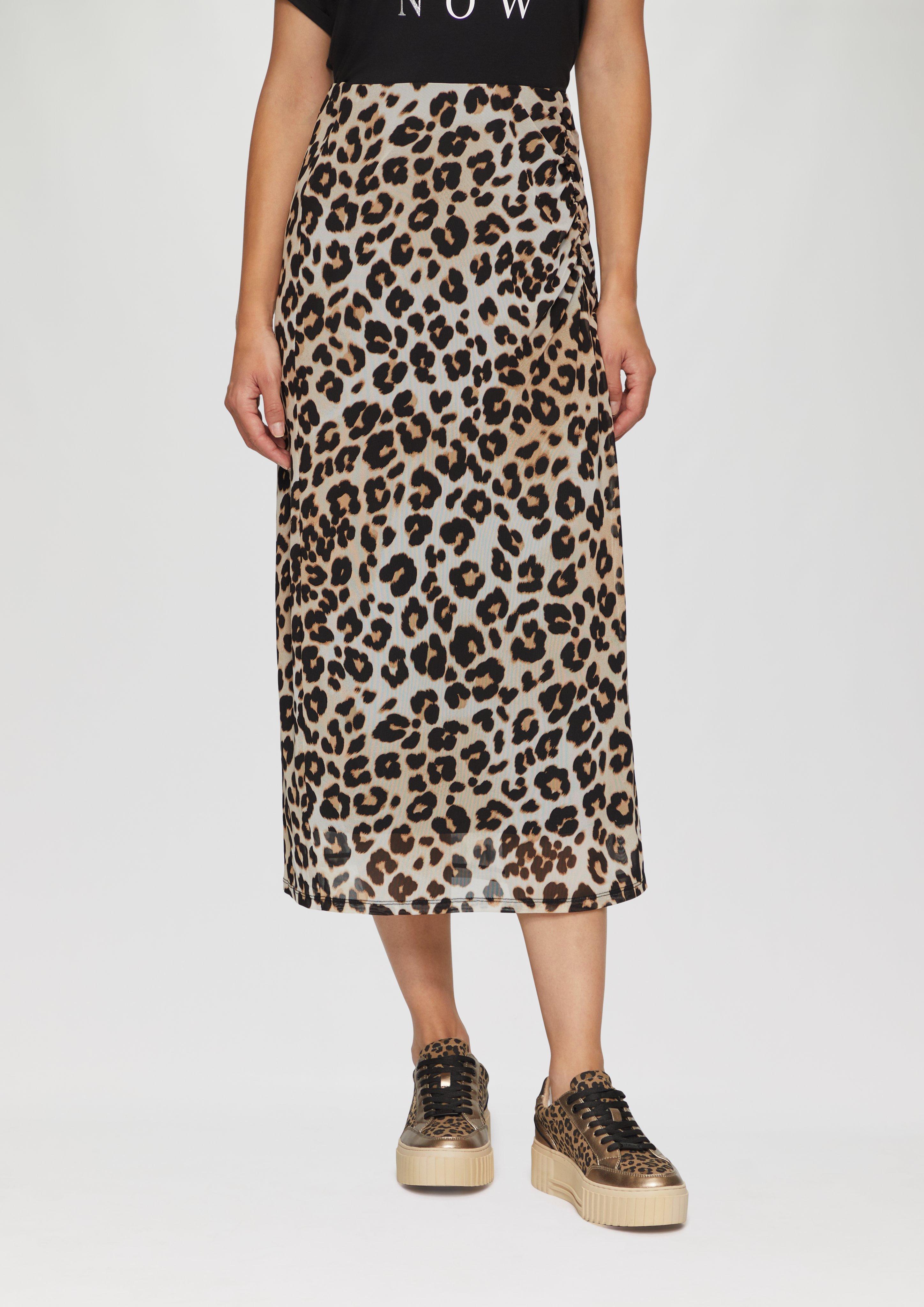 【SIIILON】Leopard gather skirt Leopard Twill Skirt Sizes FINAL SALE – Gathered in Grace