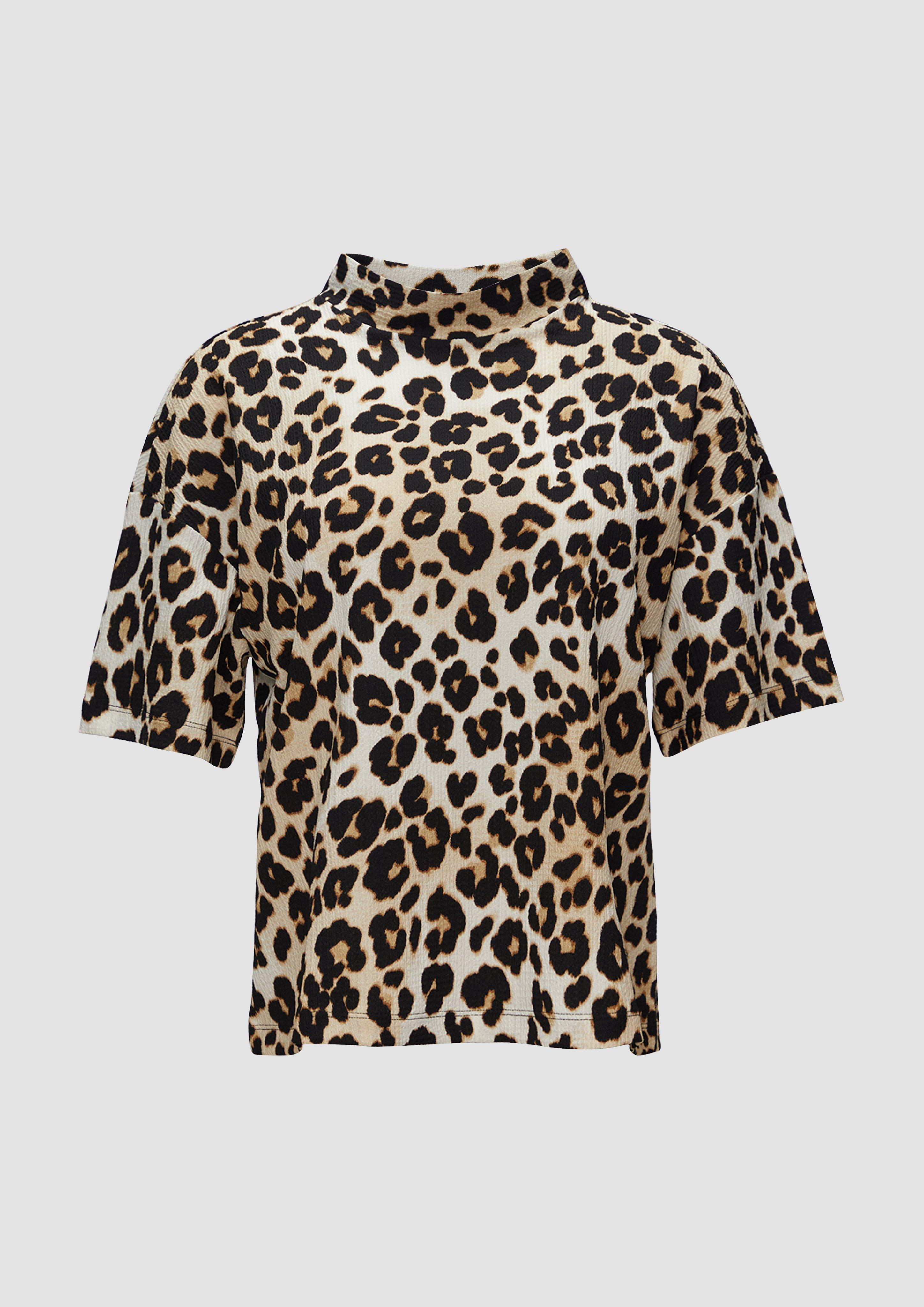 s.Oliver Crêpe-Shirt mit Stehkragen