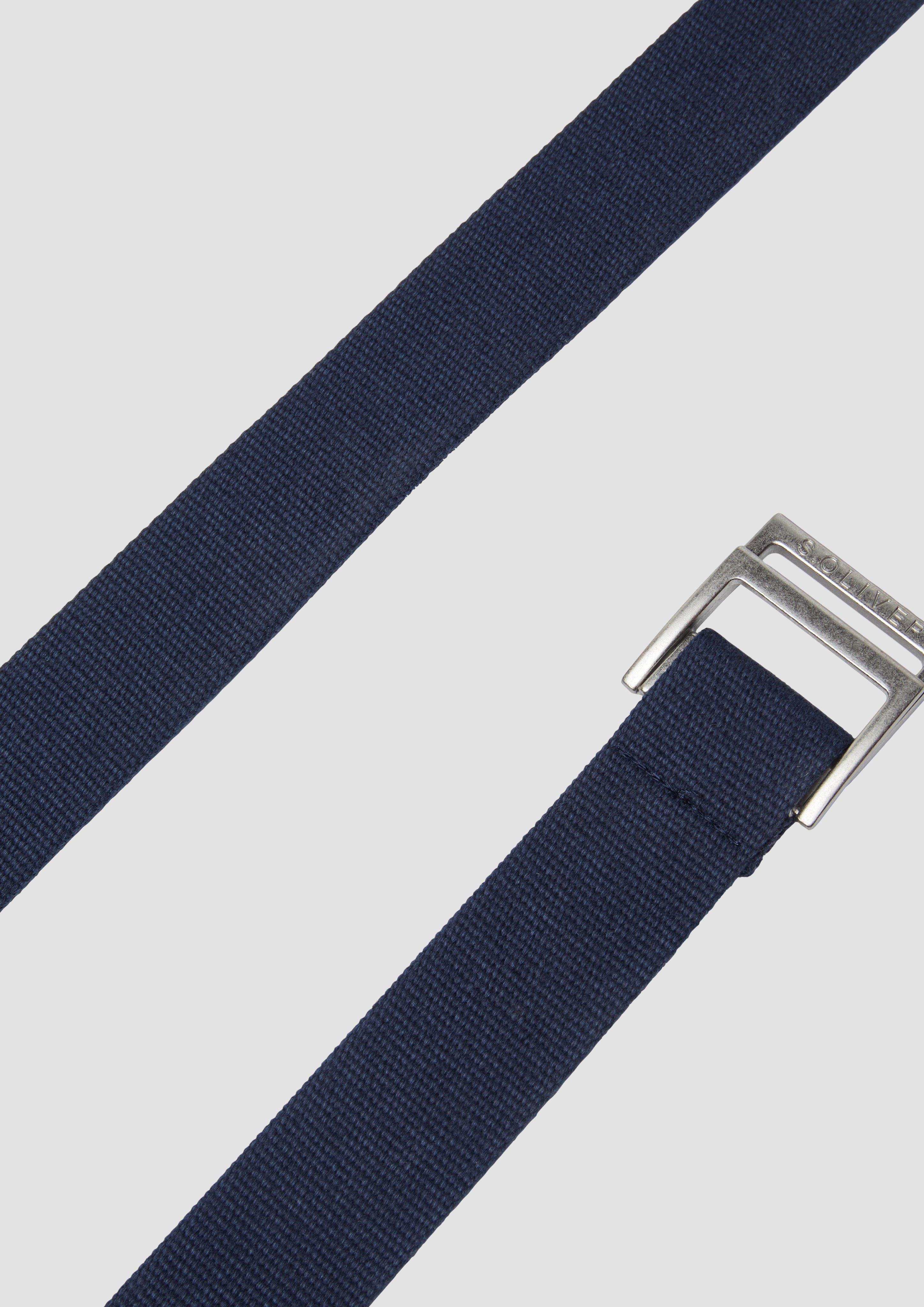 s.Oliver Canvas-Gürtel mit Lederdetails