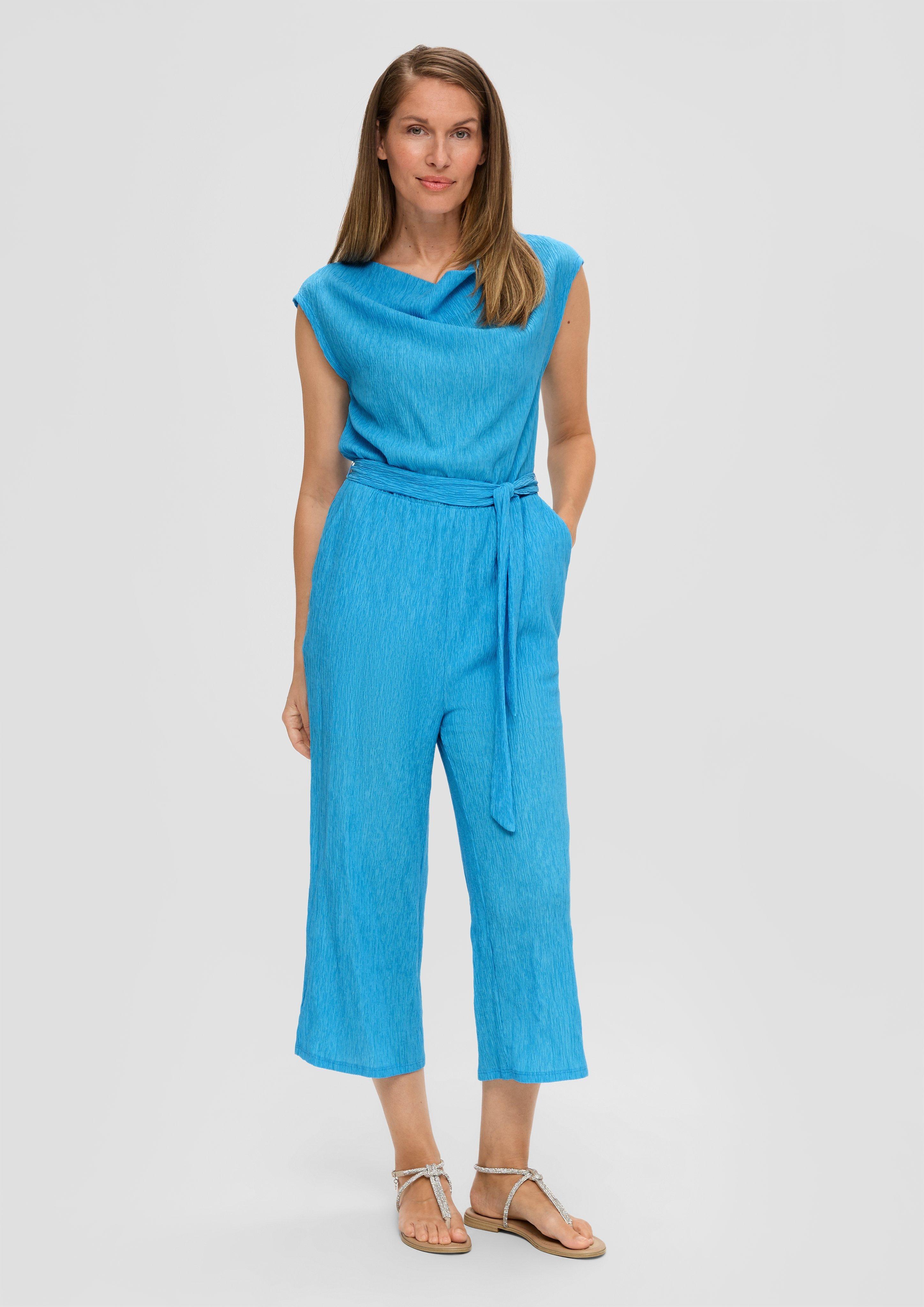 S.Oliver Jumpsuit mit Wasserfallausschnitt