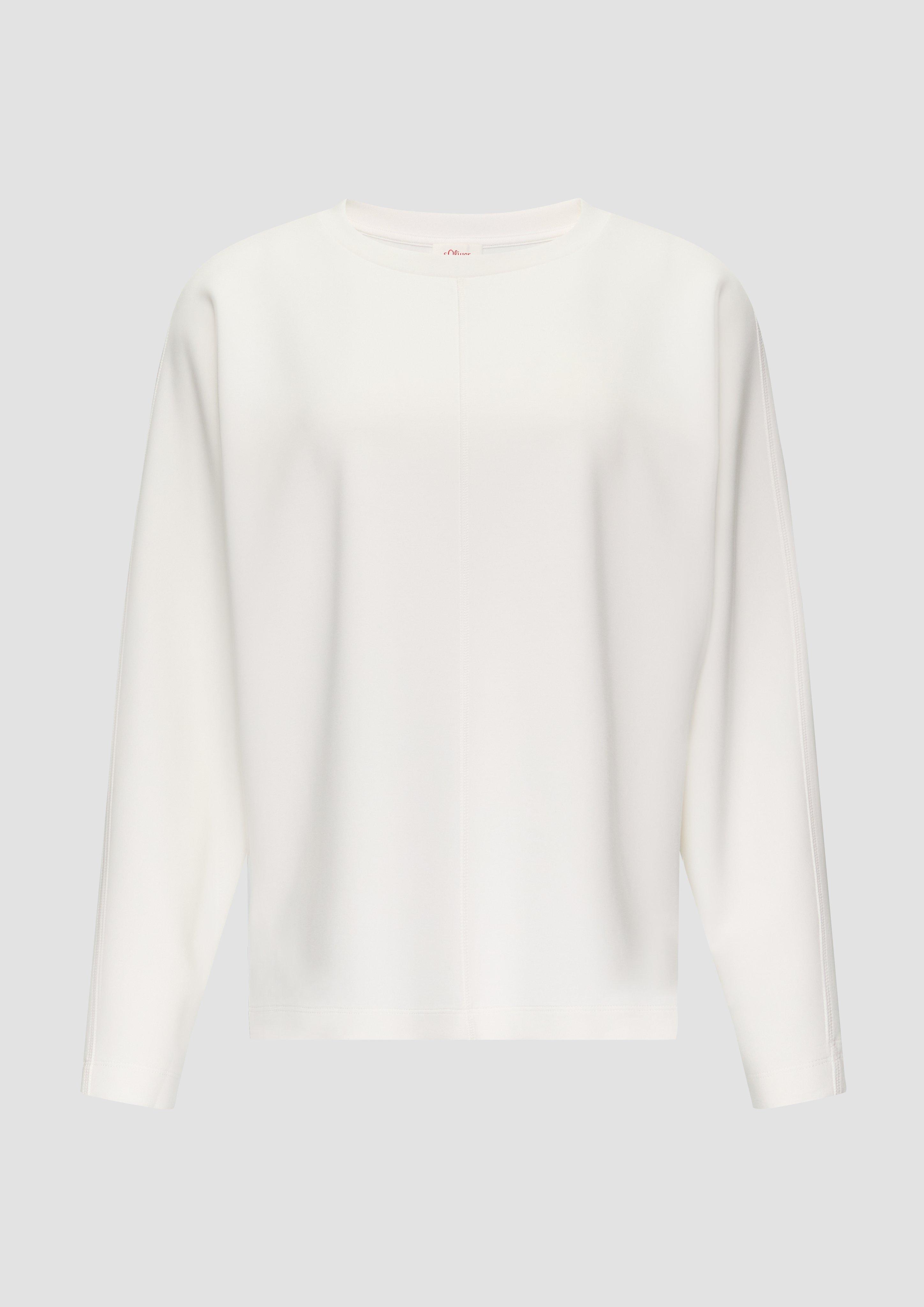 s.Oliver - Sweatshirt aus Scuba mit Fledermausärmeln, Damen, creme