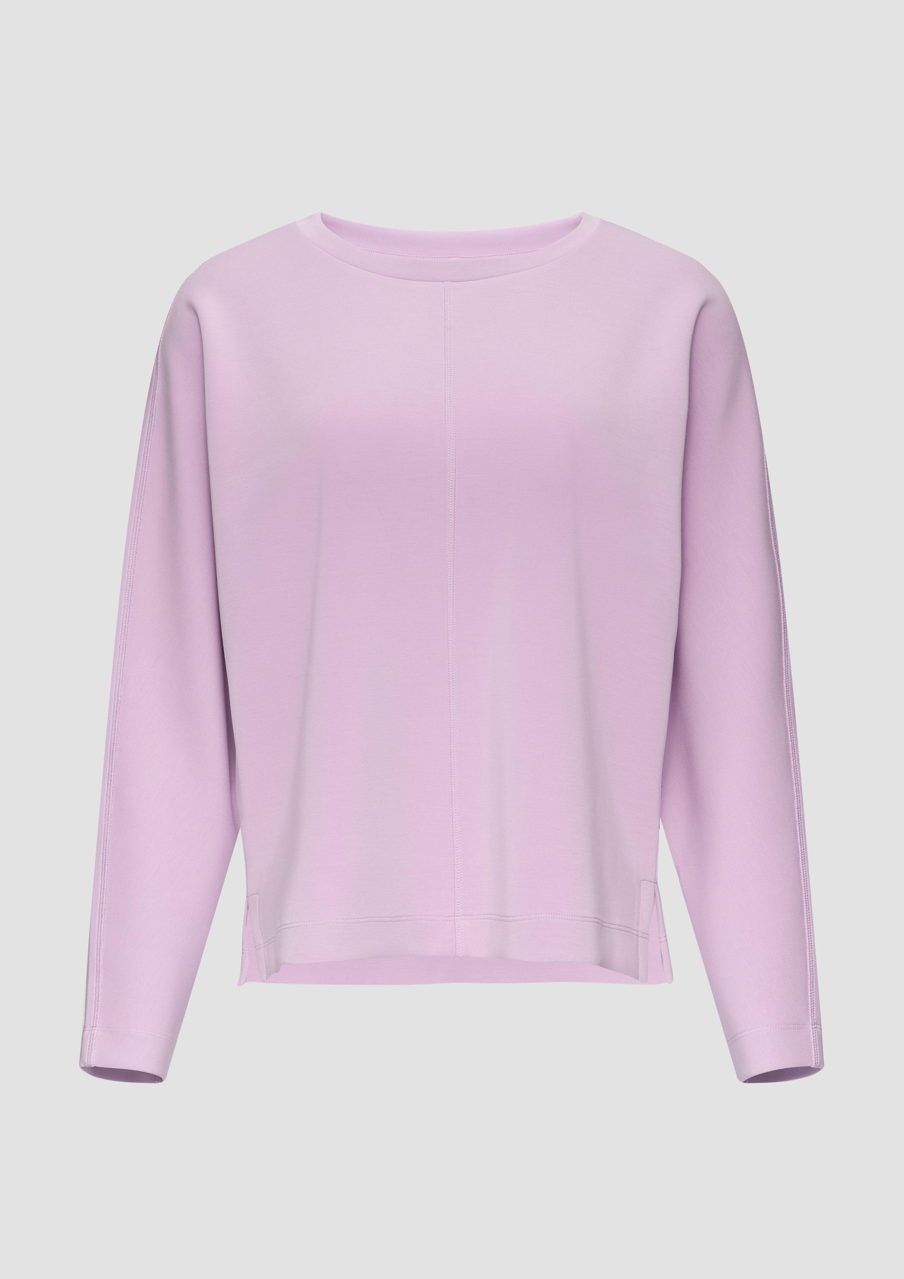 s.Oliver - Sweatshirt aus Scuba mit Fledermausärmeln, Damen, lila