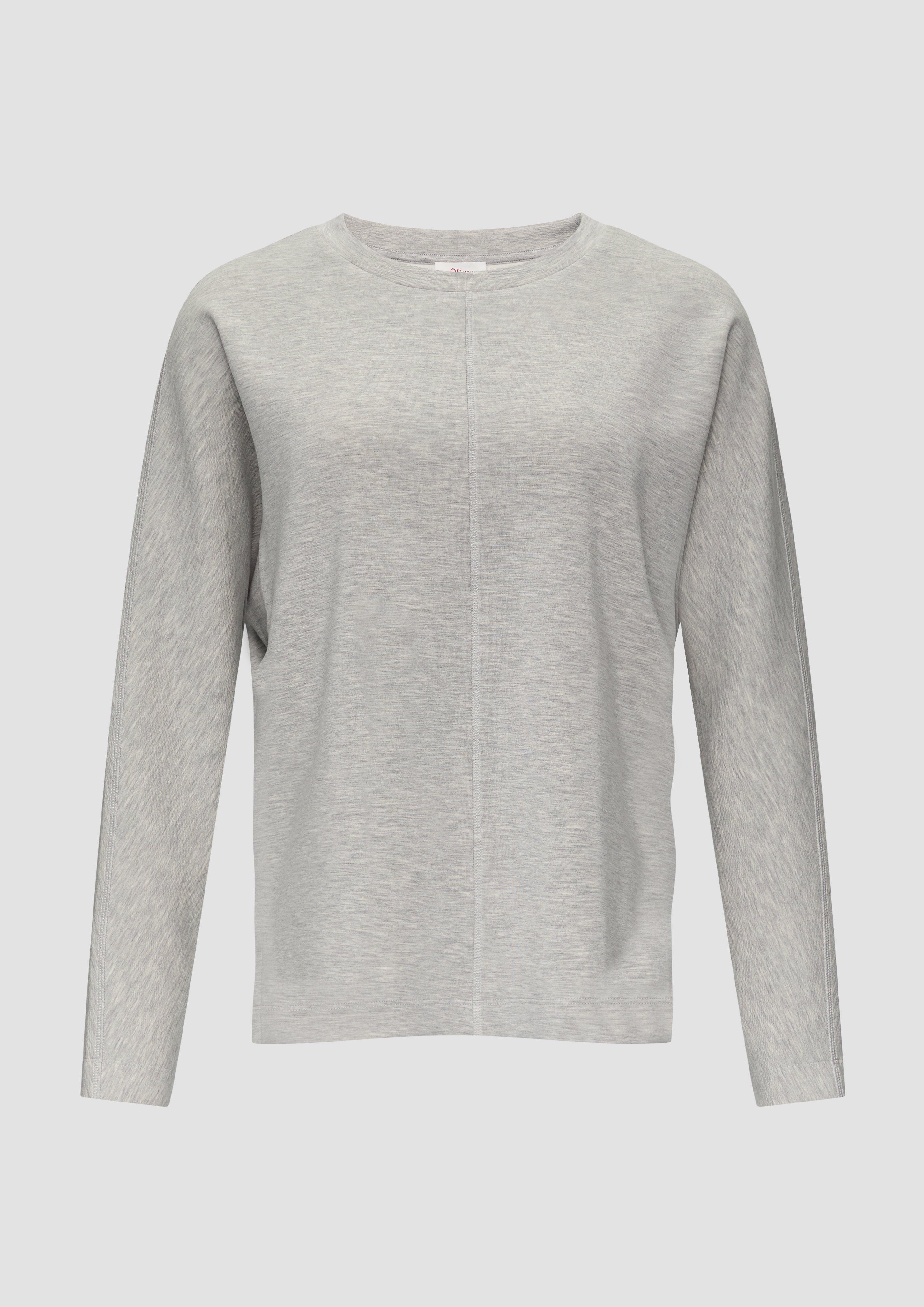 s.Oliver - Sweatshirt aus Scuba mit Fledermausärmeln, Damen, grau