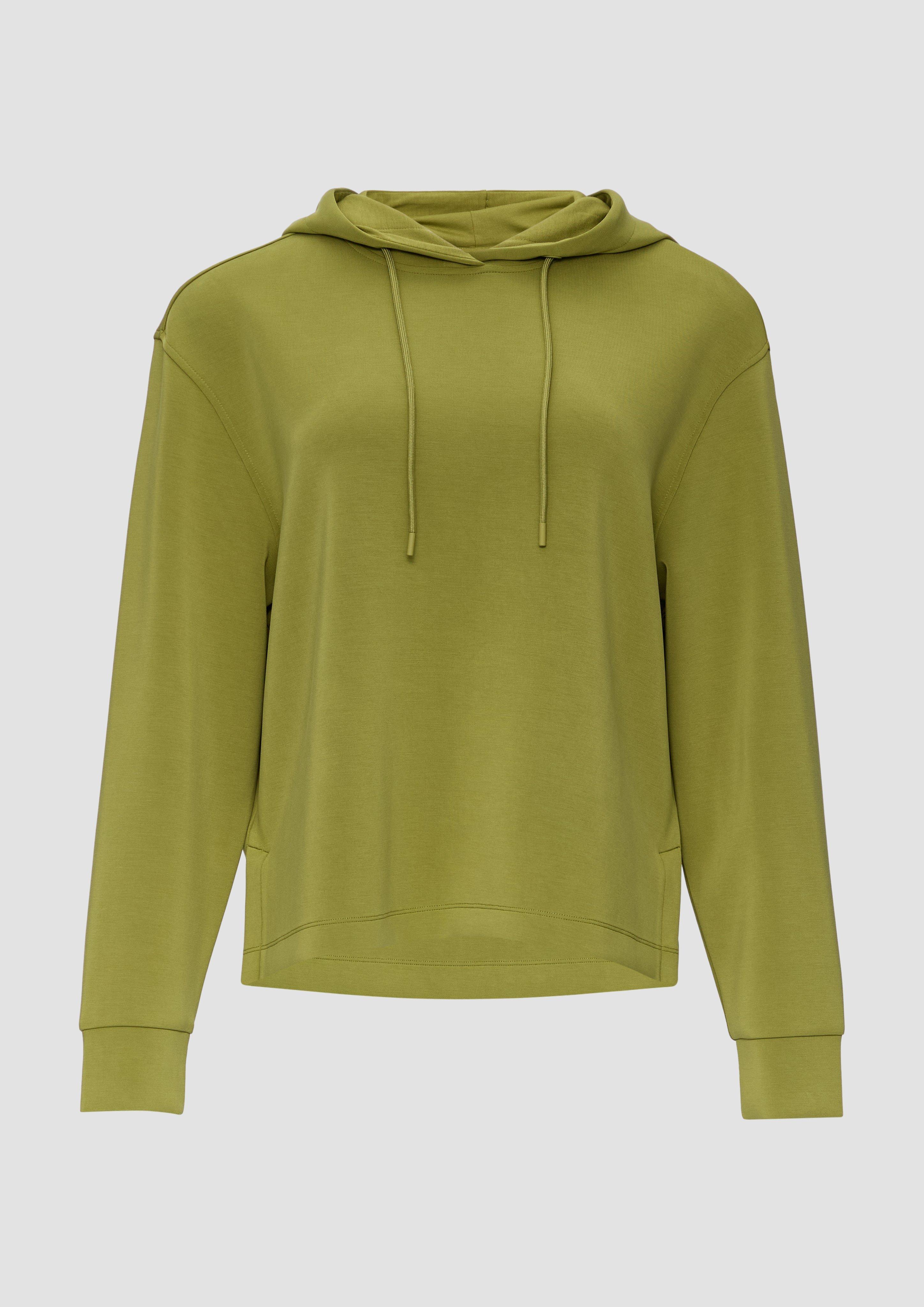 s.Oliver - Hoodie aus Scuba im Relaxed Fit, Damen, grün