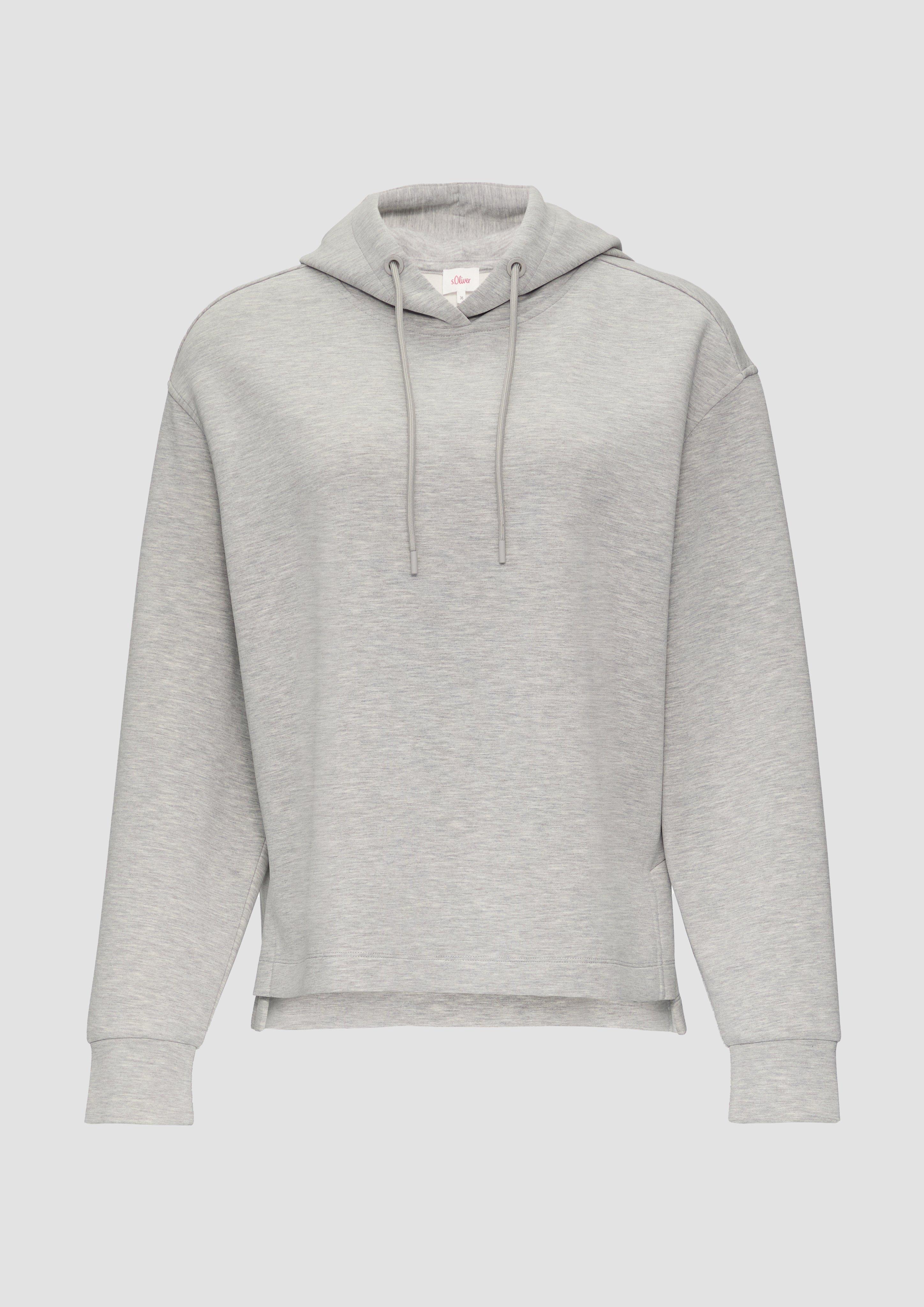 s.Oliver - Hoodie aus Scuba im Relaxed Fit, Damen, grau