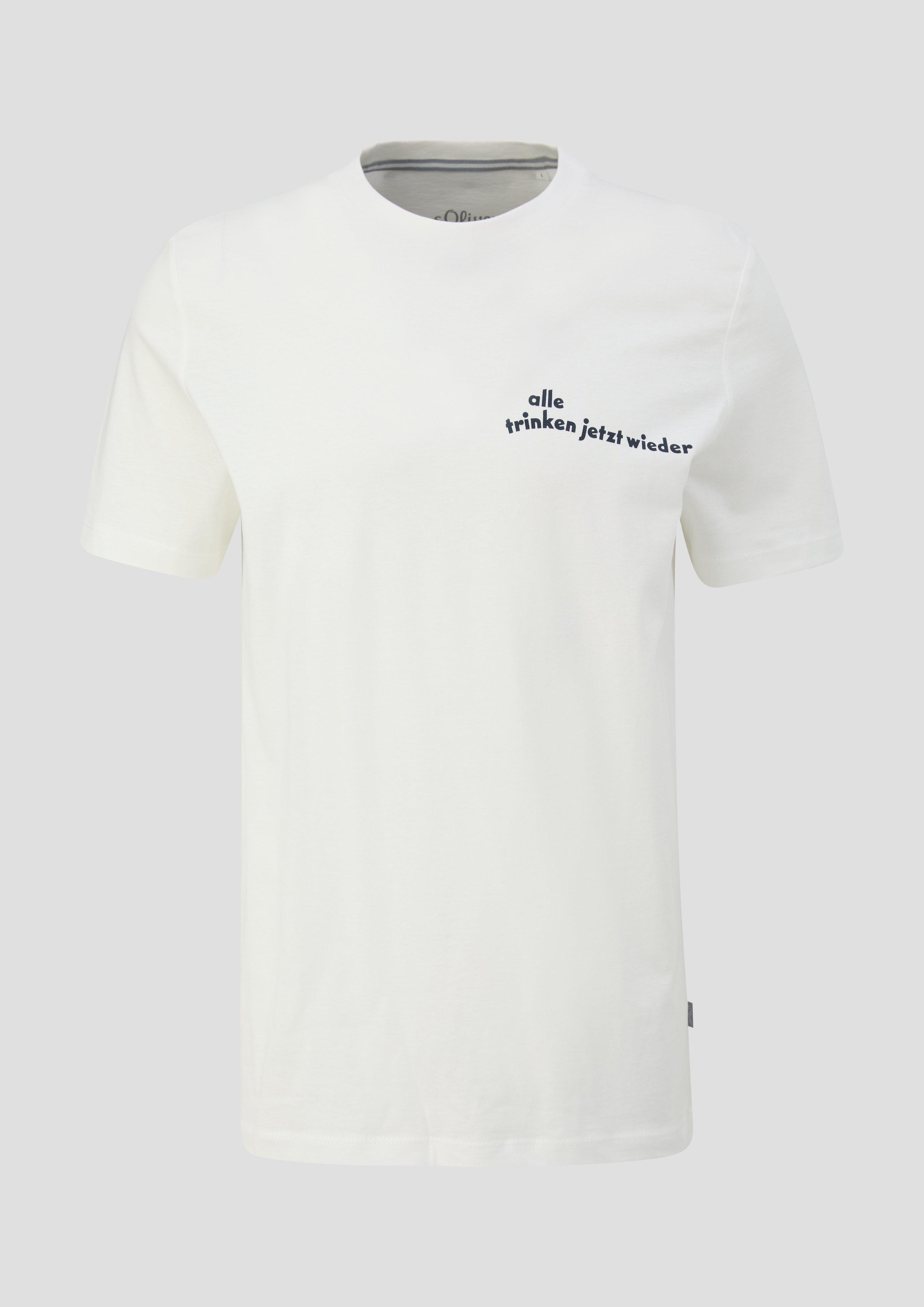 Thumbnail - s.Oliver - Baumwoll-T-Shirt mit Crew Neck und Sinalco®-Print, Herren, weiß