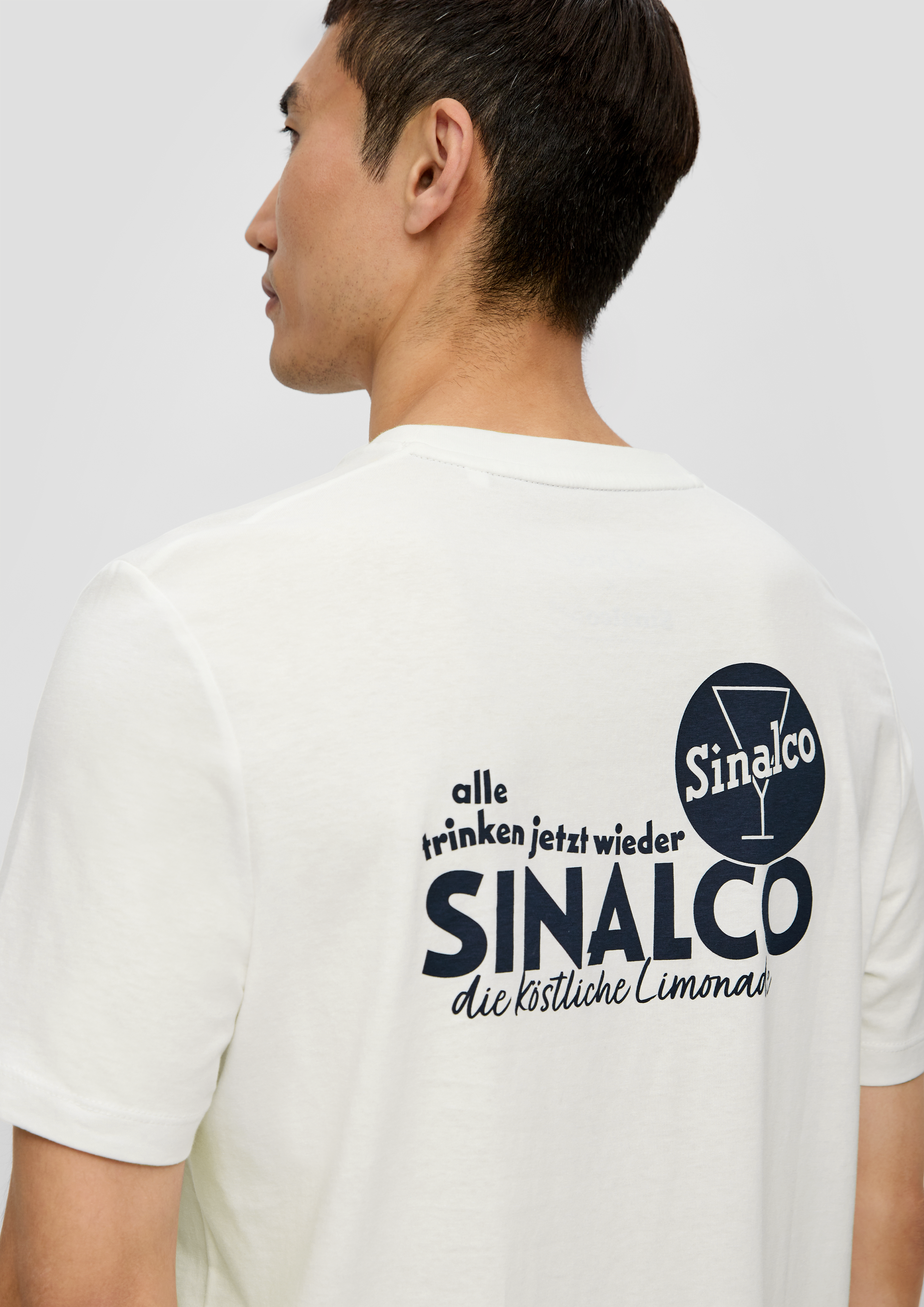 S.Oliver Baumwoll-T-Shirt mit Crew Neck und Sinalco®-Print