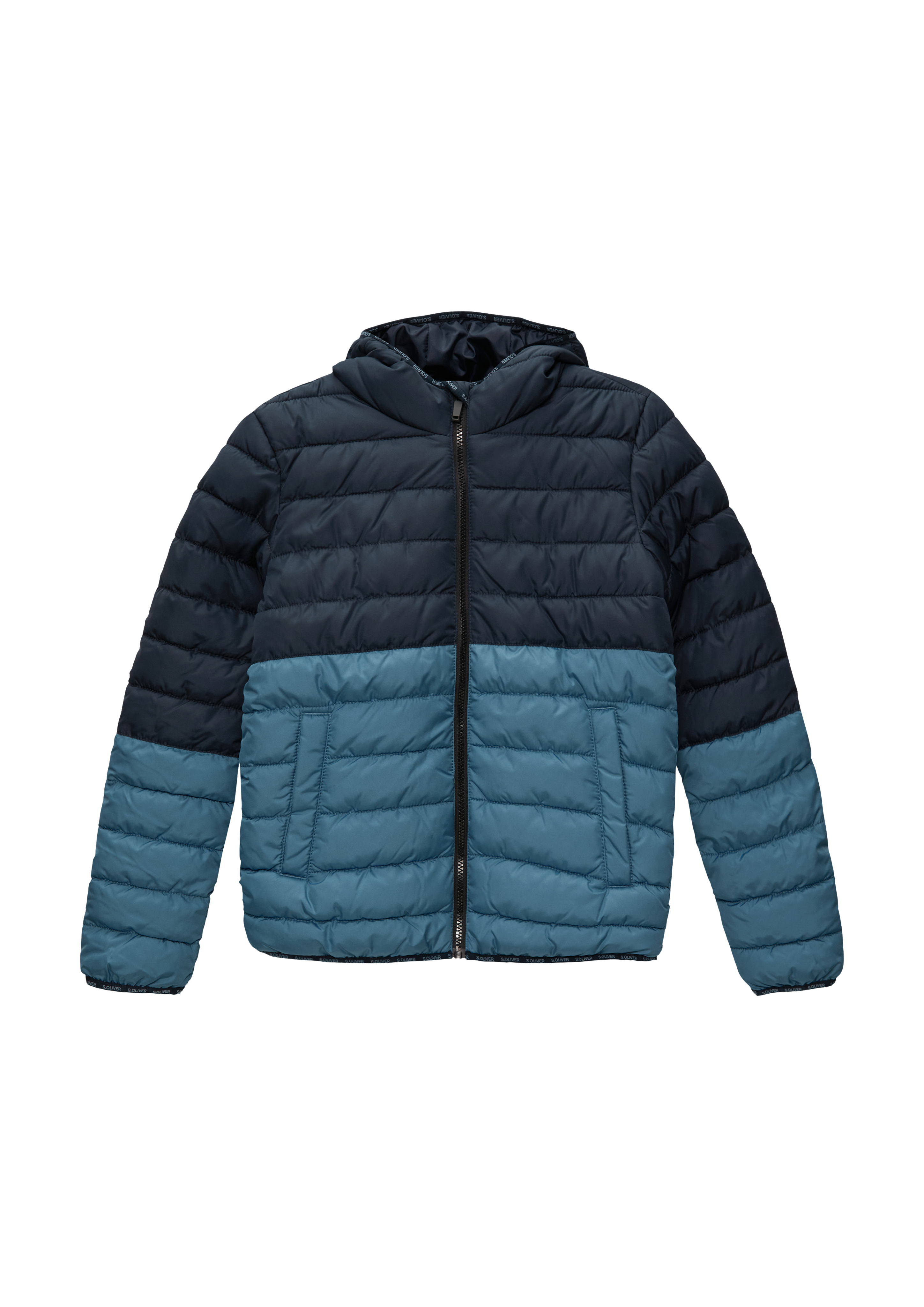 s.Oliver - Leicht wattierte Jacke mit Colour-Blocking und Logo-Details, Jungen, blau