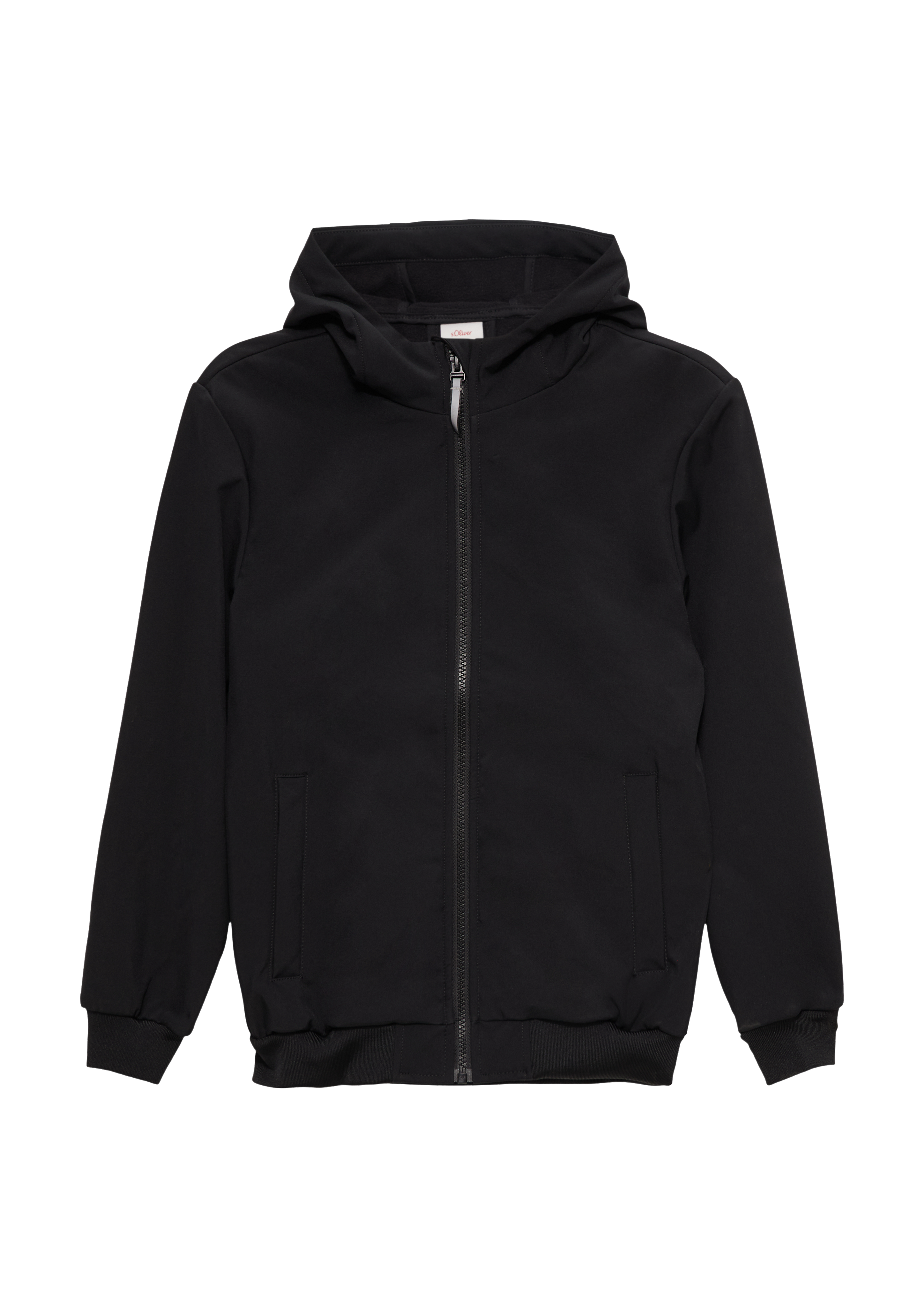 s.Oliver - Softshelljacke mit Kapuze und Fleece innen, Jungen, schwarz