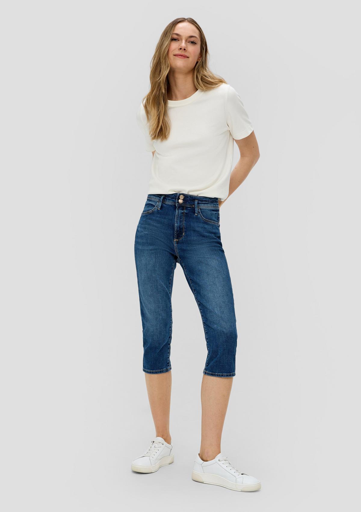 s.Oliver Capri jeans hlače Betsy / kroj Slim Fit / Mid Rise / ozke hlačnice
