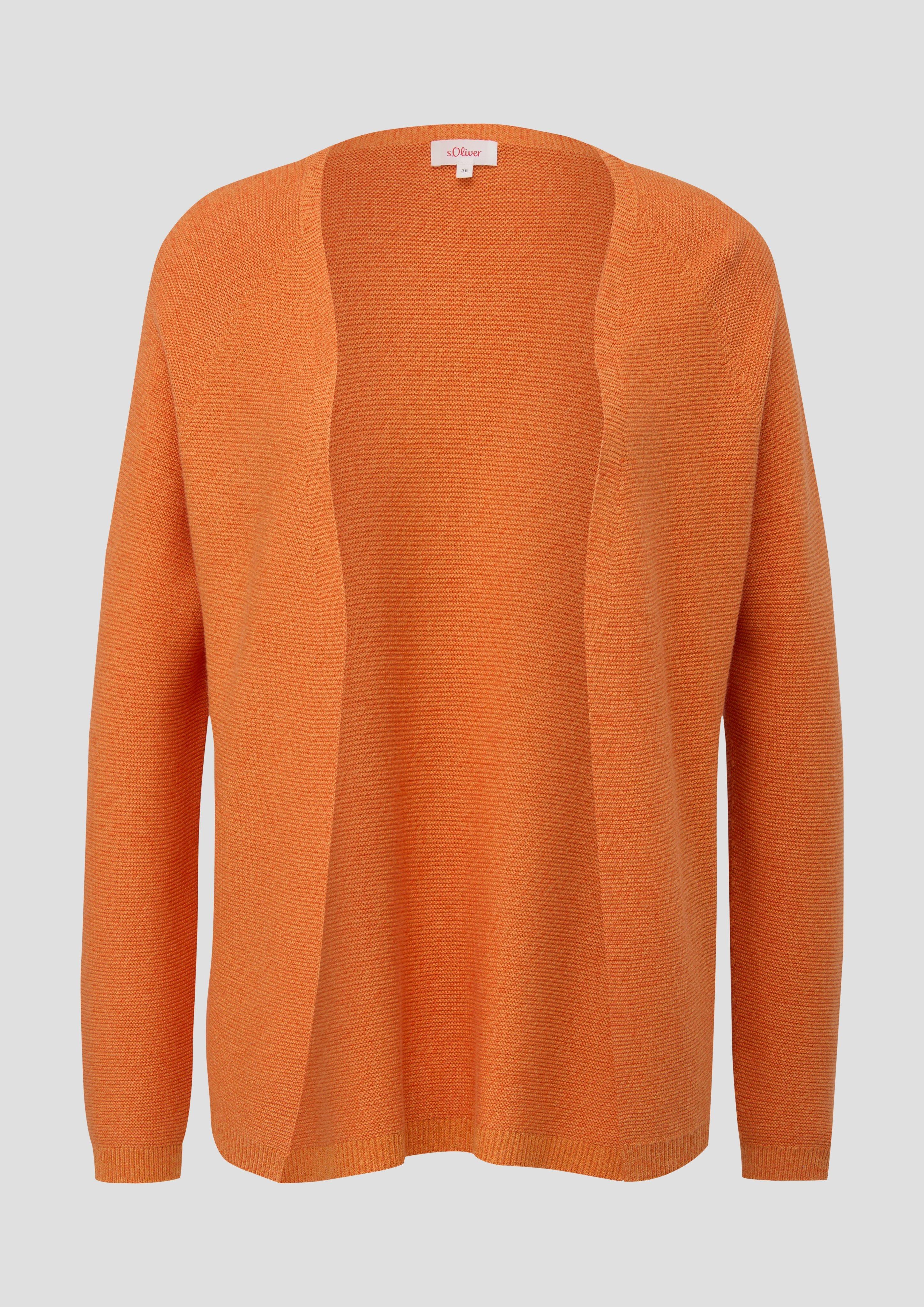 s.Oliver - Strickjacke aus Viskosemix, Damen, Orange