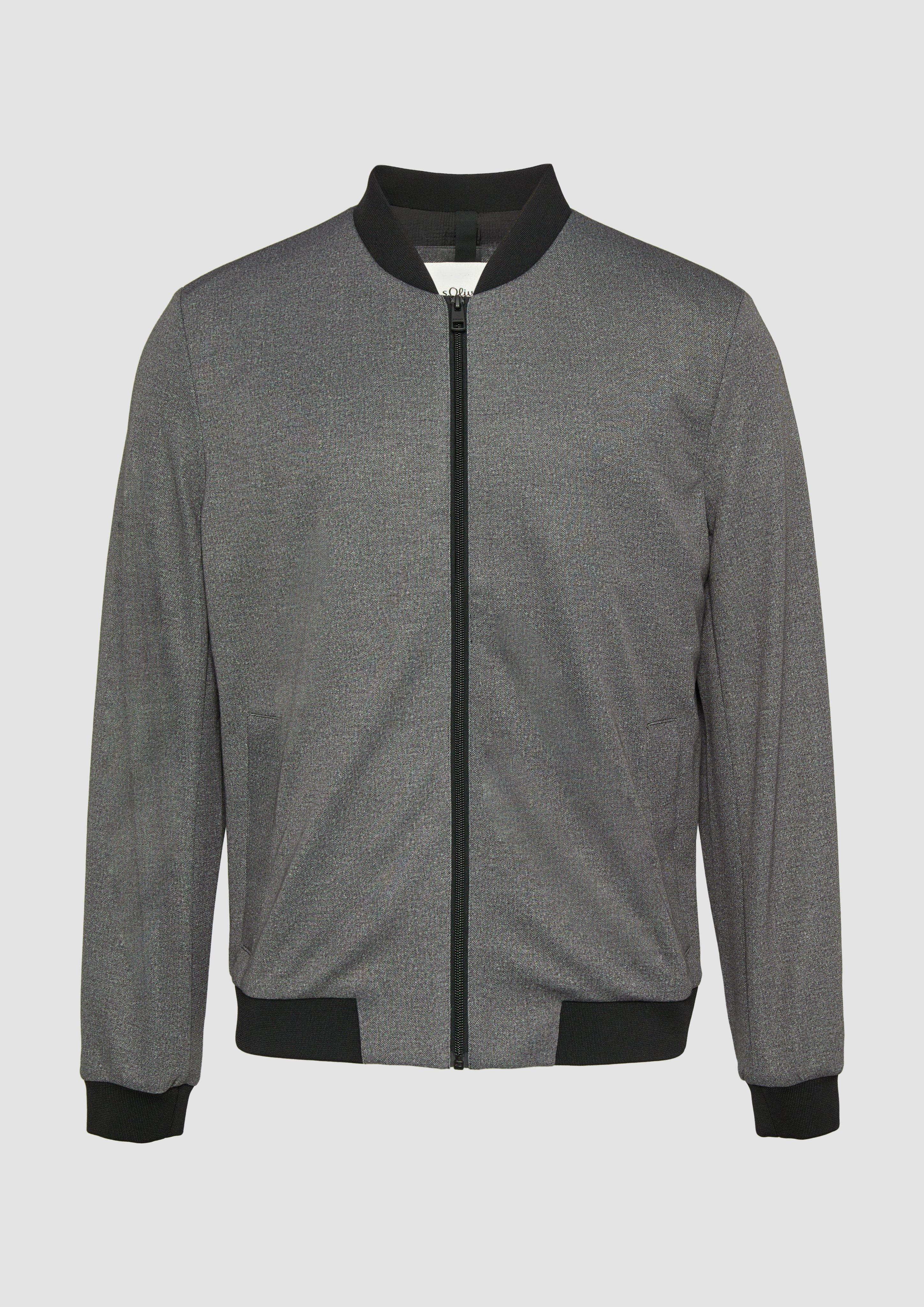 s.Oliver - s.O JOGG: Blouson aus Baumwollmix, Herren, grau