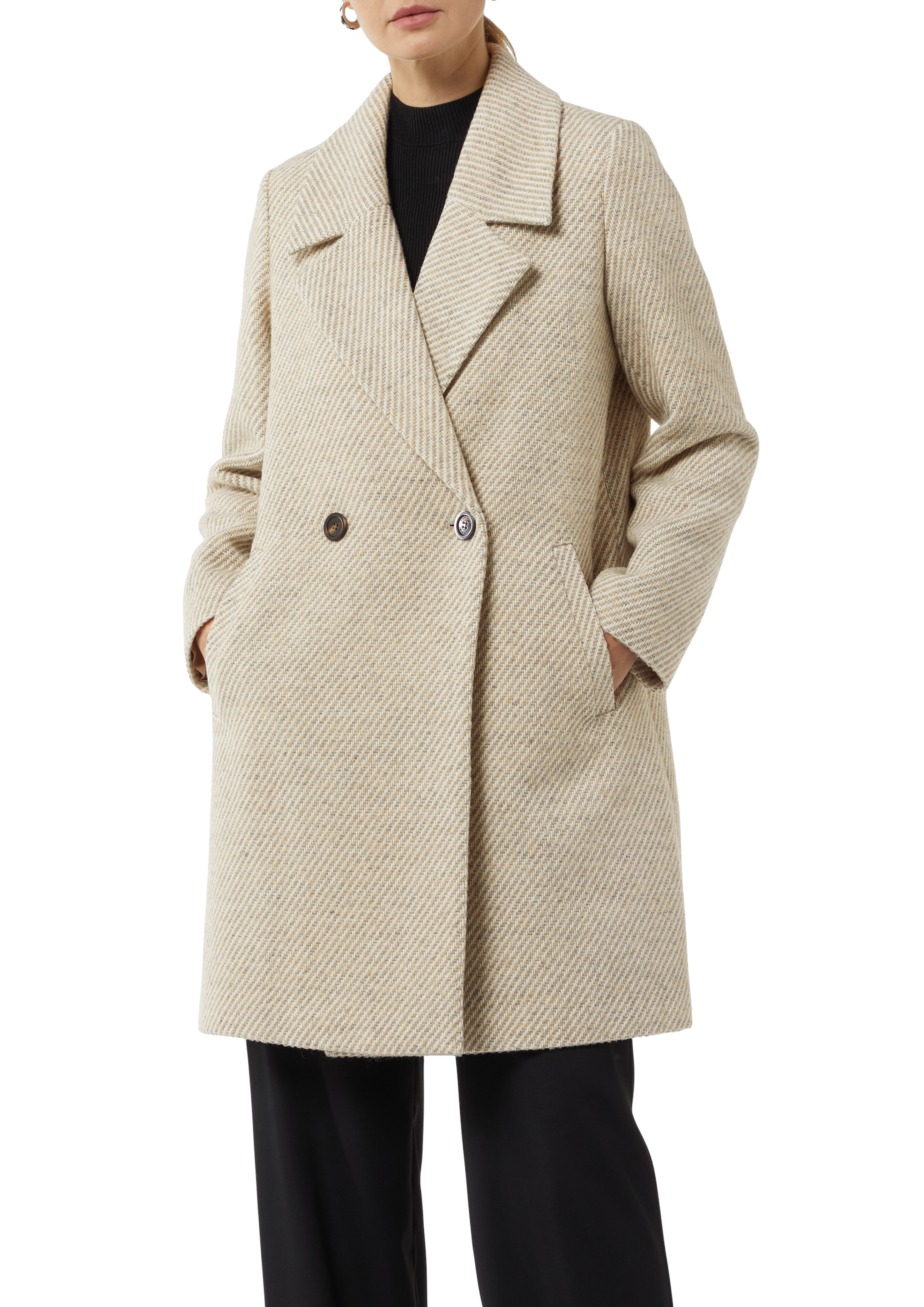 Eaphi soft wool tailor coat gray